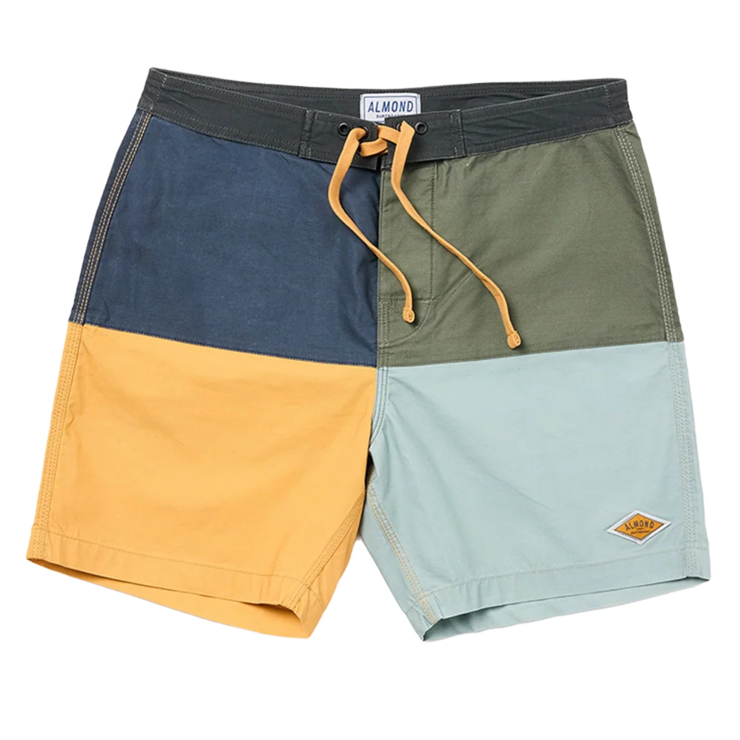 Almond - Boardshort Lumberjack Color Block - Verde