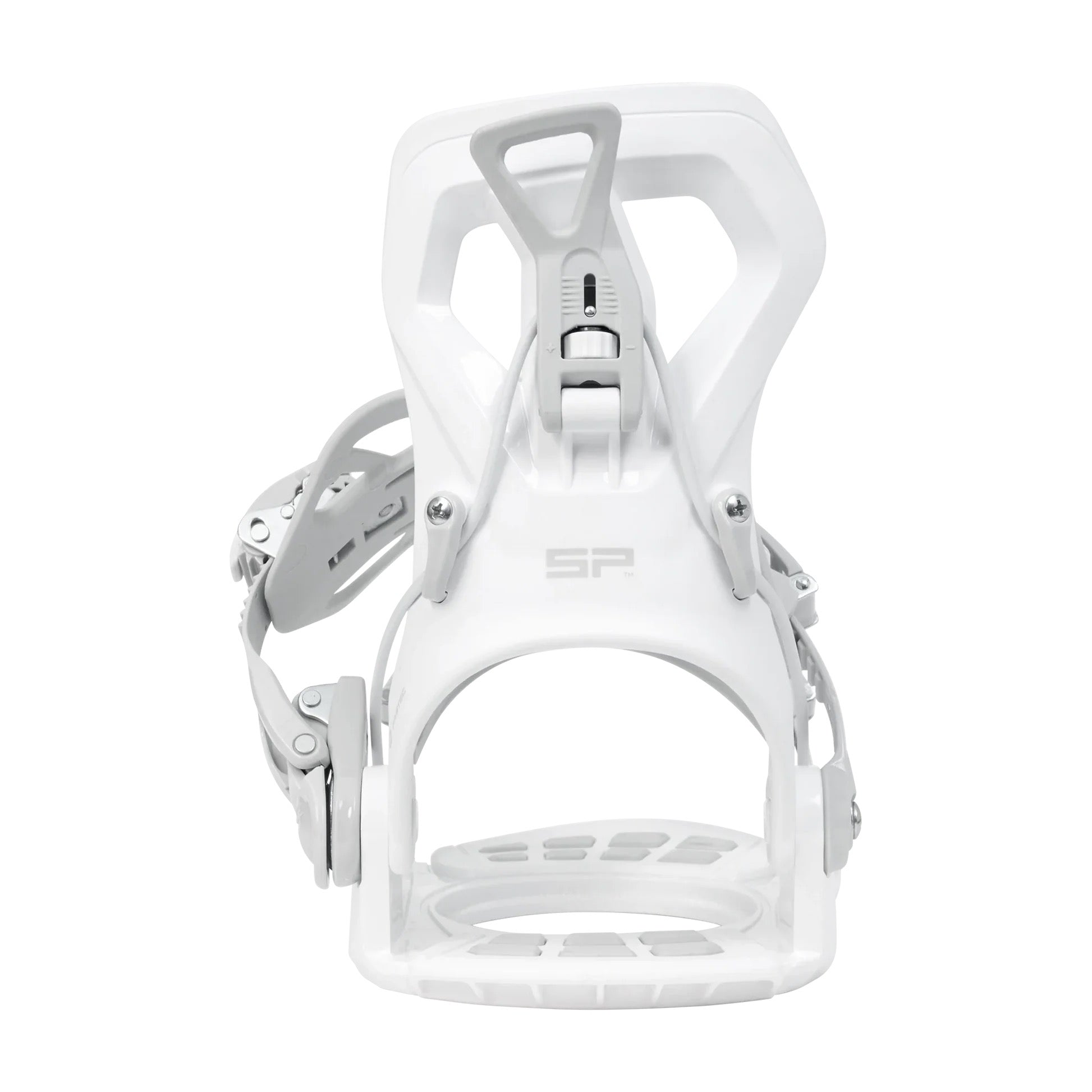 SP BINDINGS - Fijaciones de snowboard - BASE 2026 (Acceso Trasero) - Blanco