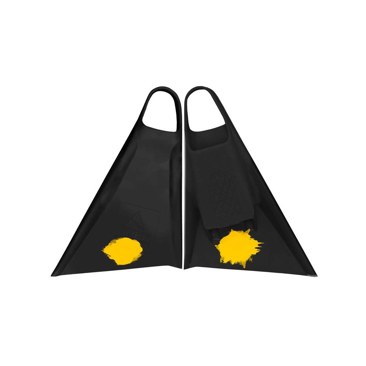 MS VIPER Delta Icons - Bodyboard Fins - Black / Yellow Dot