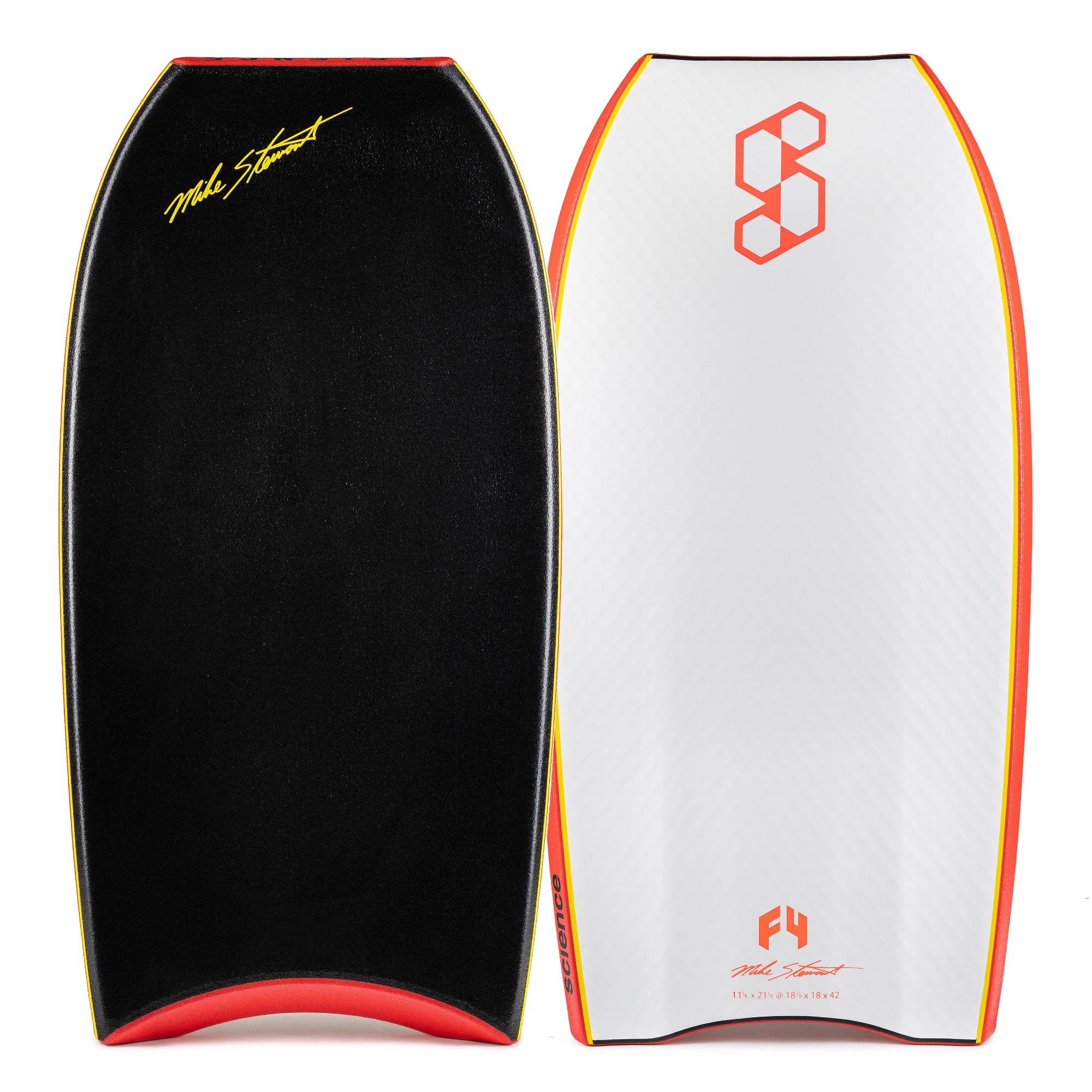 Science Bodyboard - Style Loaded F4 Quad Vent PP - Black / White