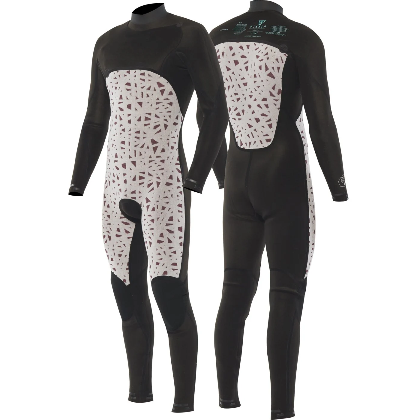 VISSLA - 7SEAS Fullsuit Chest Zip - 3/2MM - Dark Slate