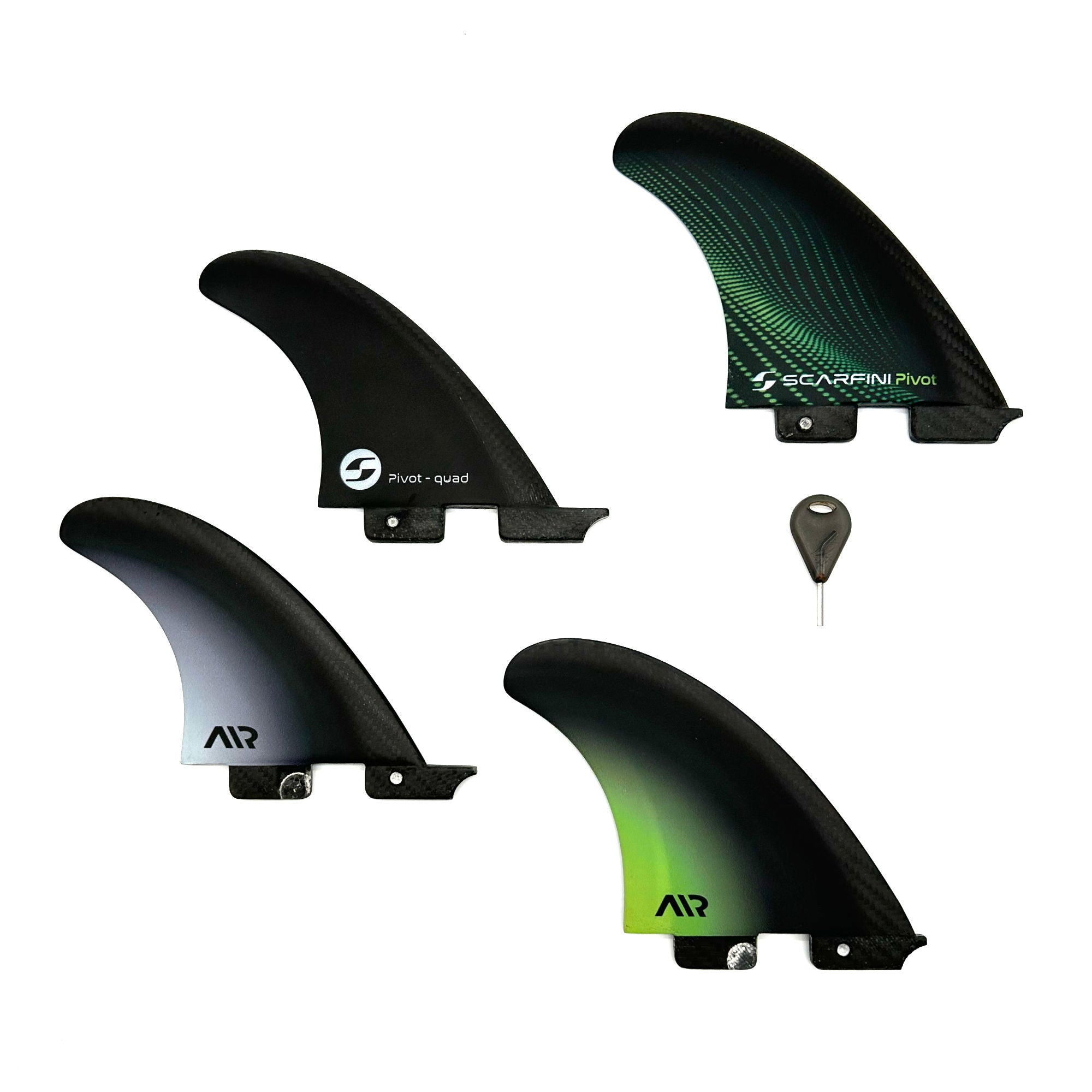 SCARFINI - FIVER - AIR-CARBON FIBERGLASS FIN (Medium) - Compatible FCS2