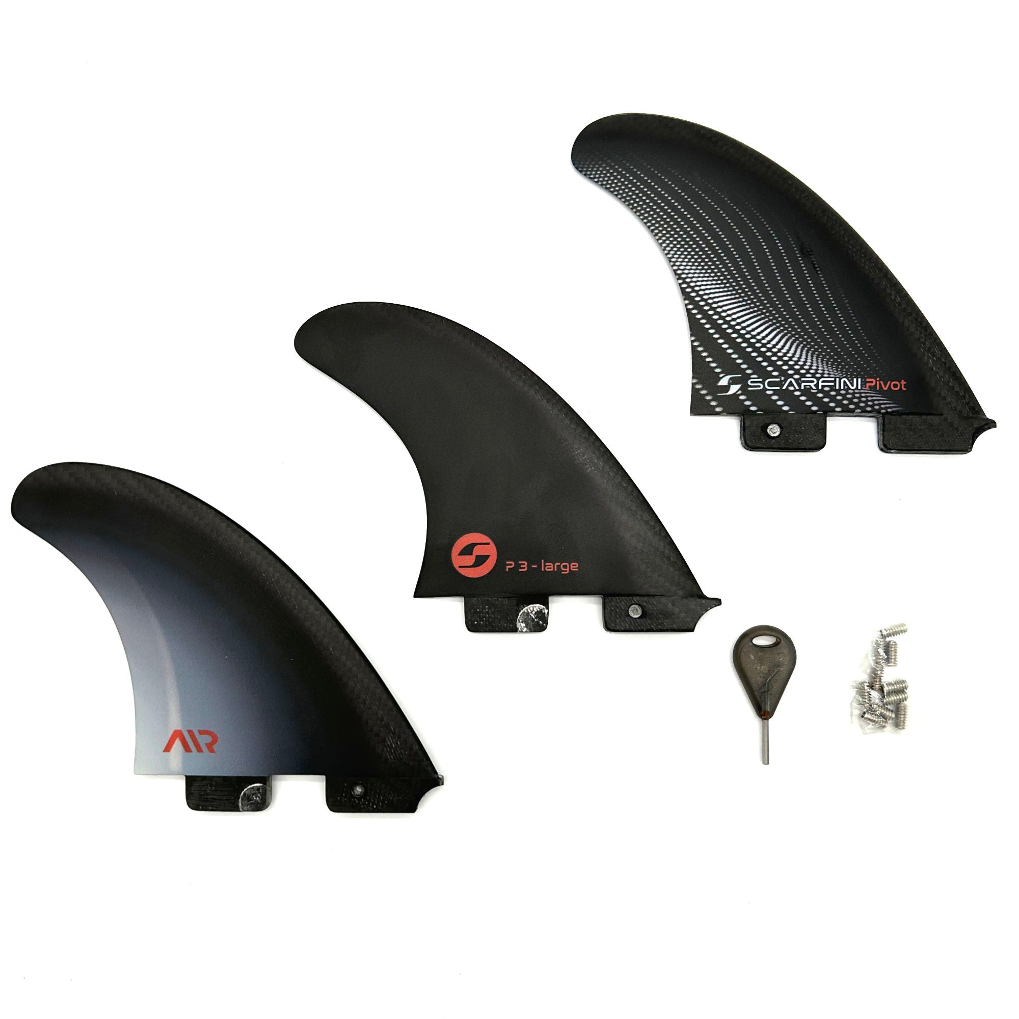 SCARFINI - FIVER -  AIR-CARBON FIBERGLASS FINS (Large) - FCS2