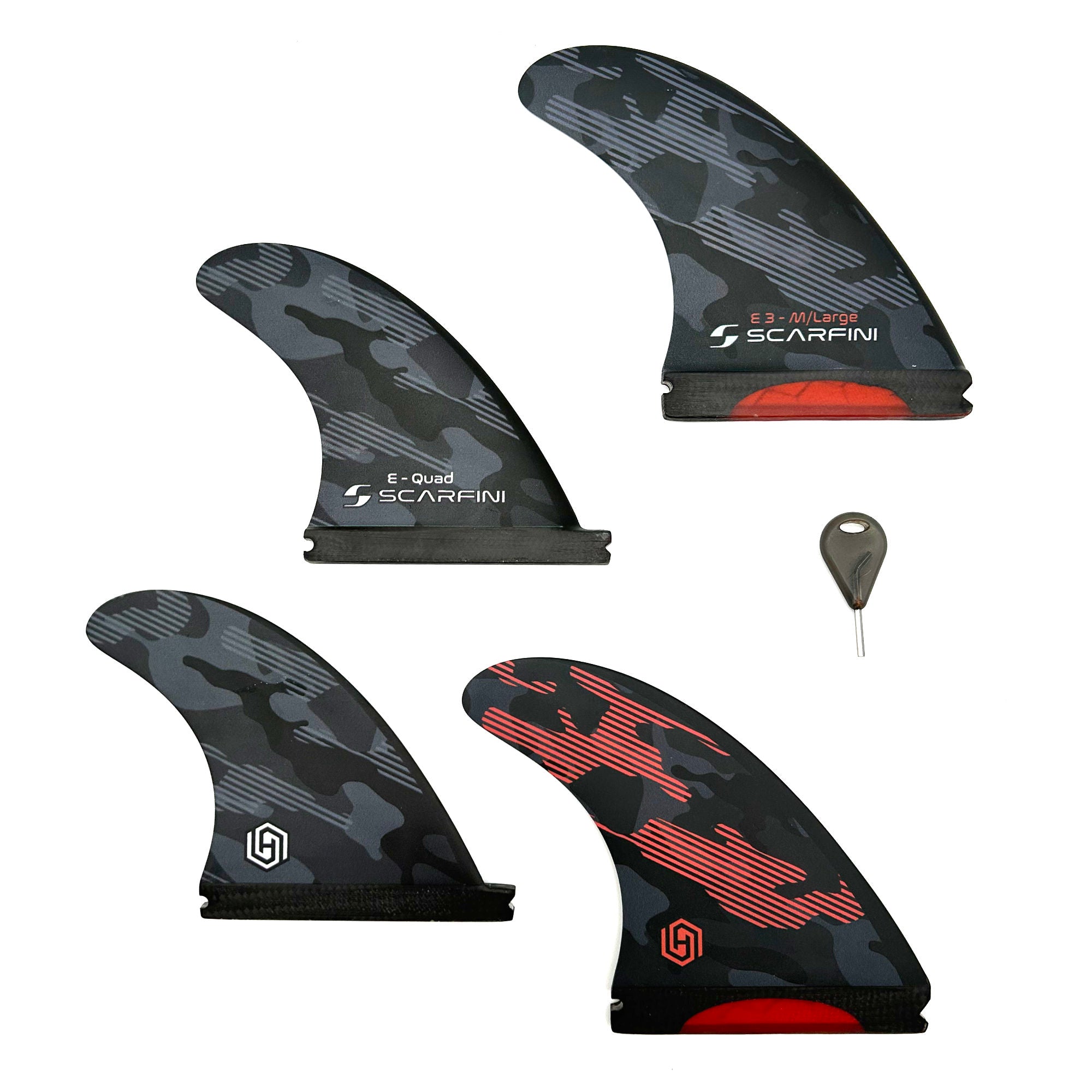 SCARFINI - FIVER - VELOX CARBON - 5 Fins - Large - Futures