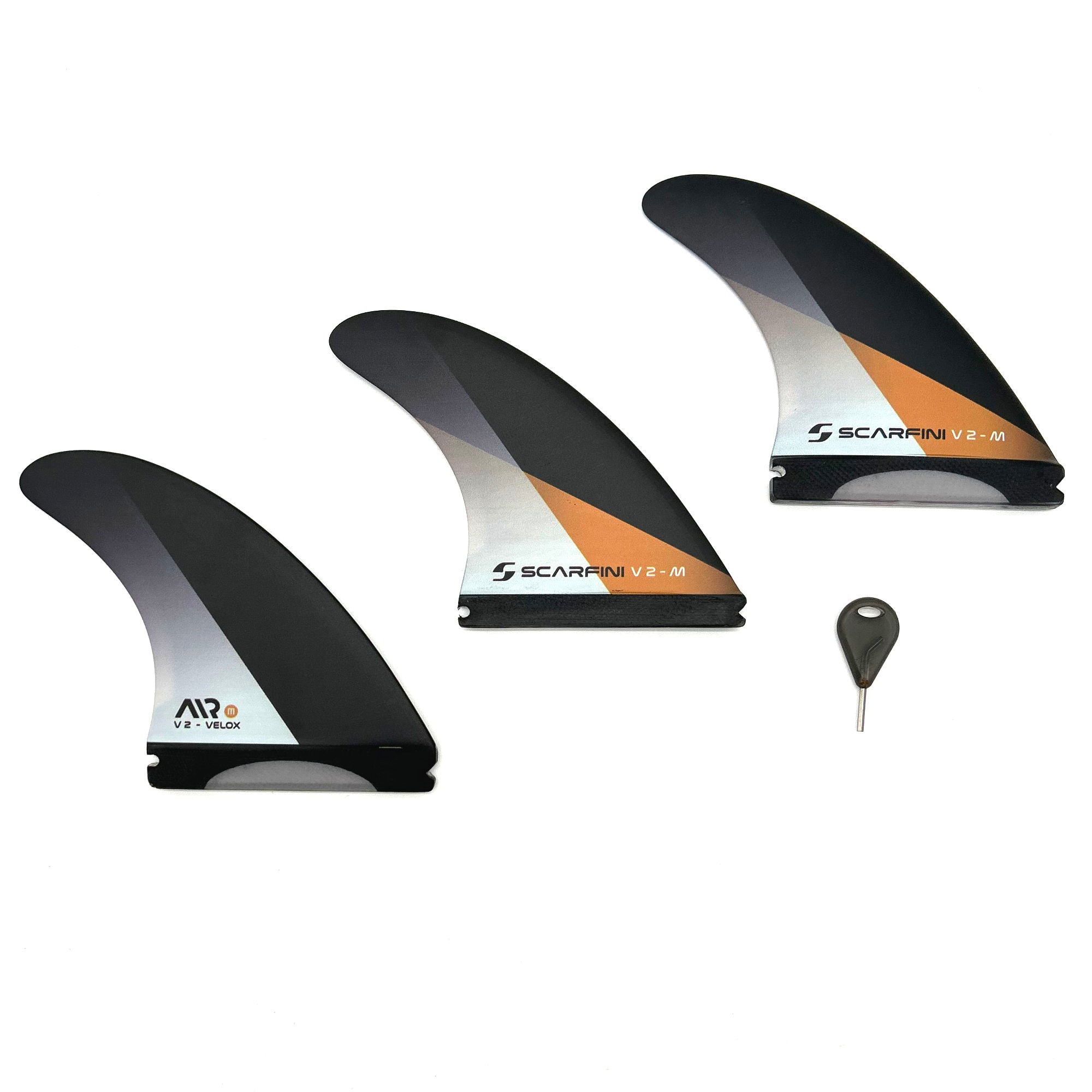 SCARFINI - THRUSTER - AIR-CARBON FIBERGLASS FINS (Medium) - Futures