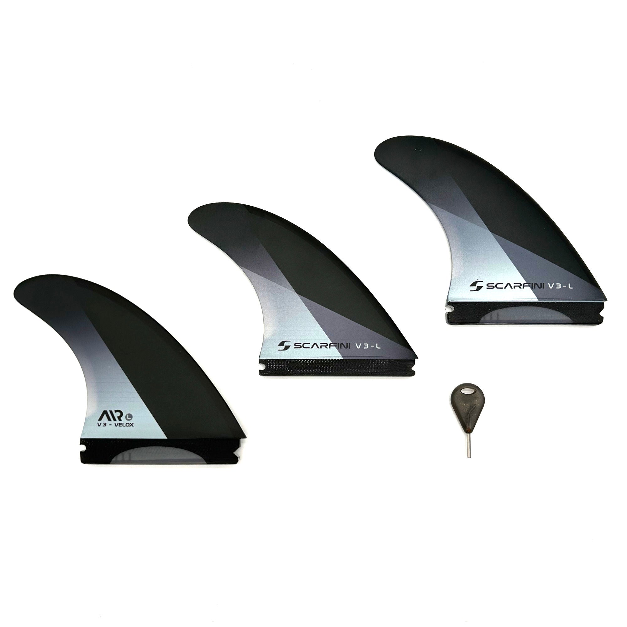 SCARFINI - THRUSTER - AIR-CARBON FIBERGLASS FINS (Large) - Futures