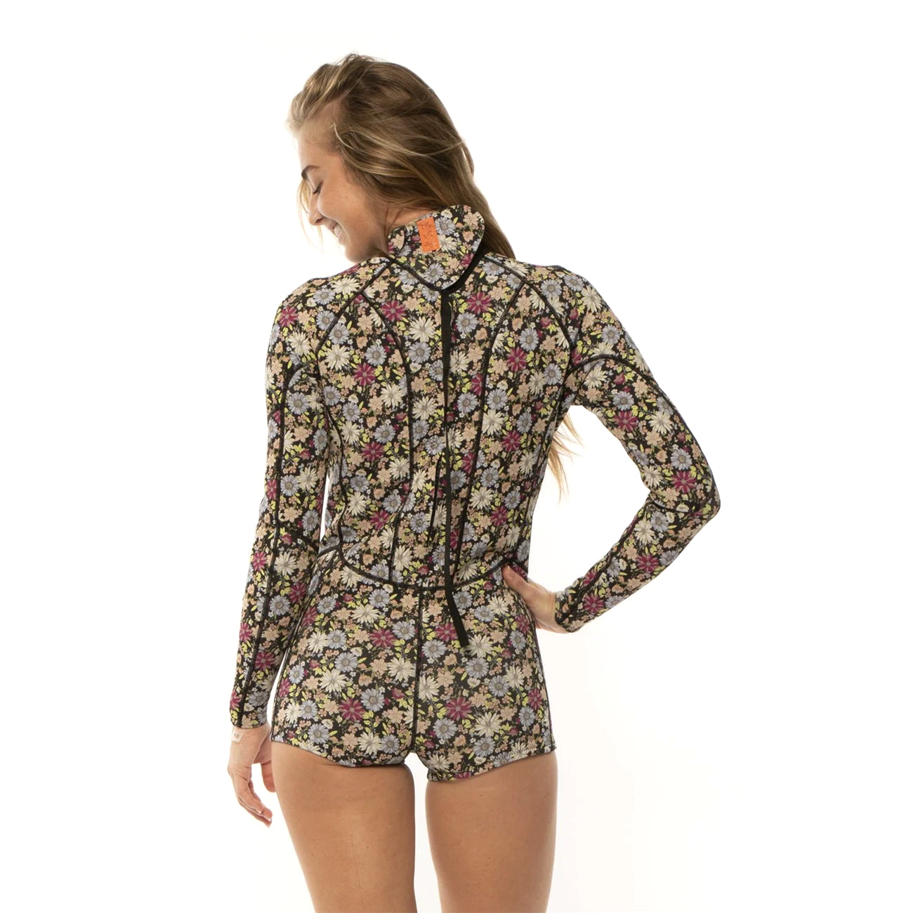 SISSTR - Traje de neopreno Summer Seas para mujer 2/2mm - Floral / Negro