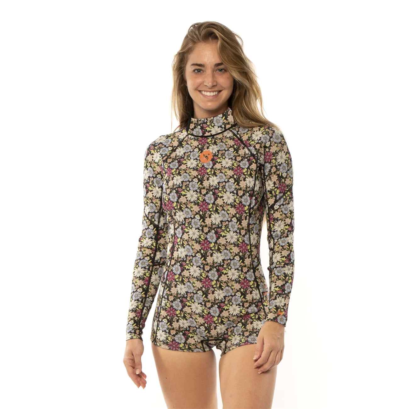 SISSTR - Traje de neopreno Summer Seas para mujer 2/2mm - Floral / Negro