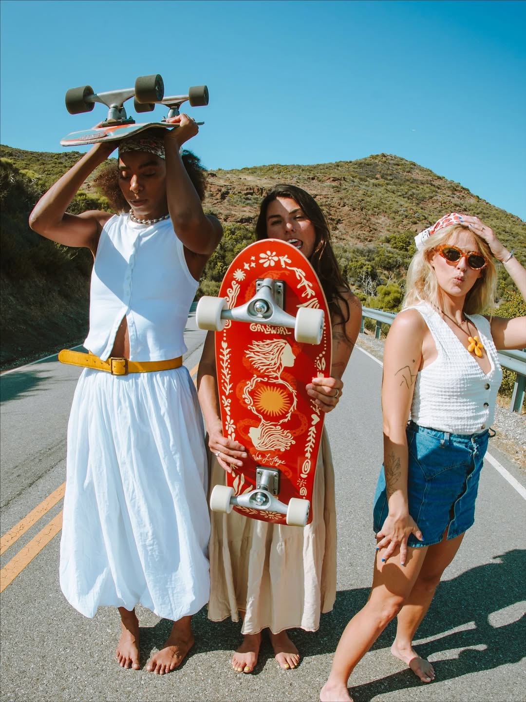 CARVER x GRL SWIRL CX Collab - Surf Skate (Complete) Val Laforge model