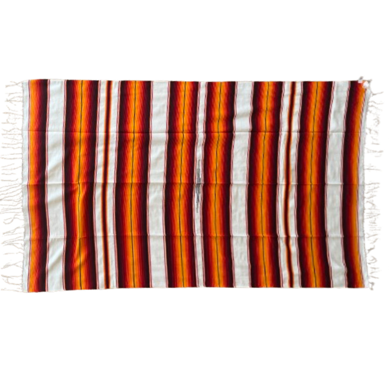 Woodstockshop - Couverture Mexicain à rayures - Rouge bordeaux