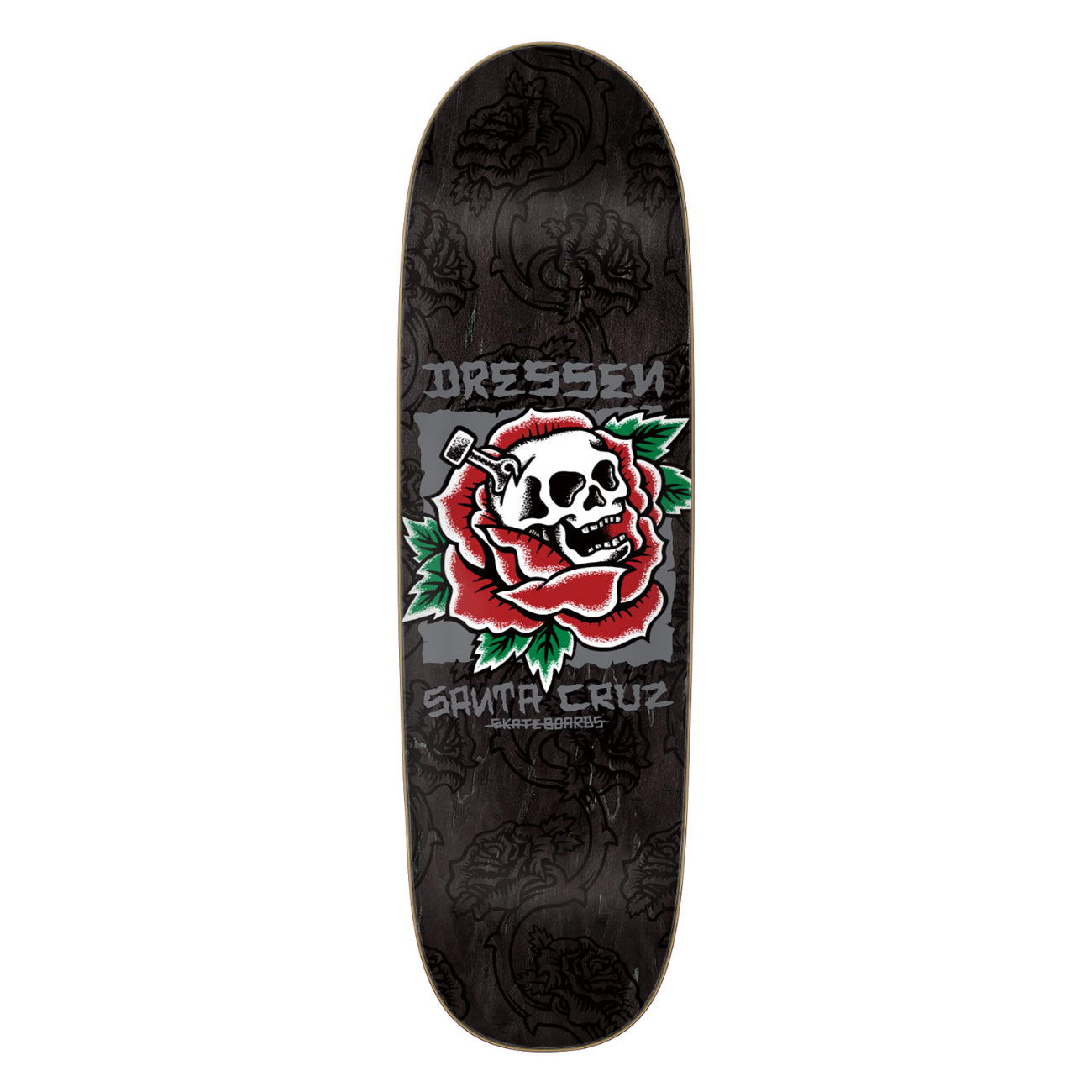 Santa Cruz - Tabla Dressen Skull Rose Pro Shaped - 9.25x31.95 pulgadas