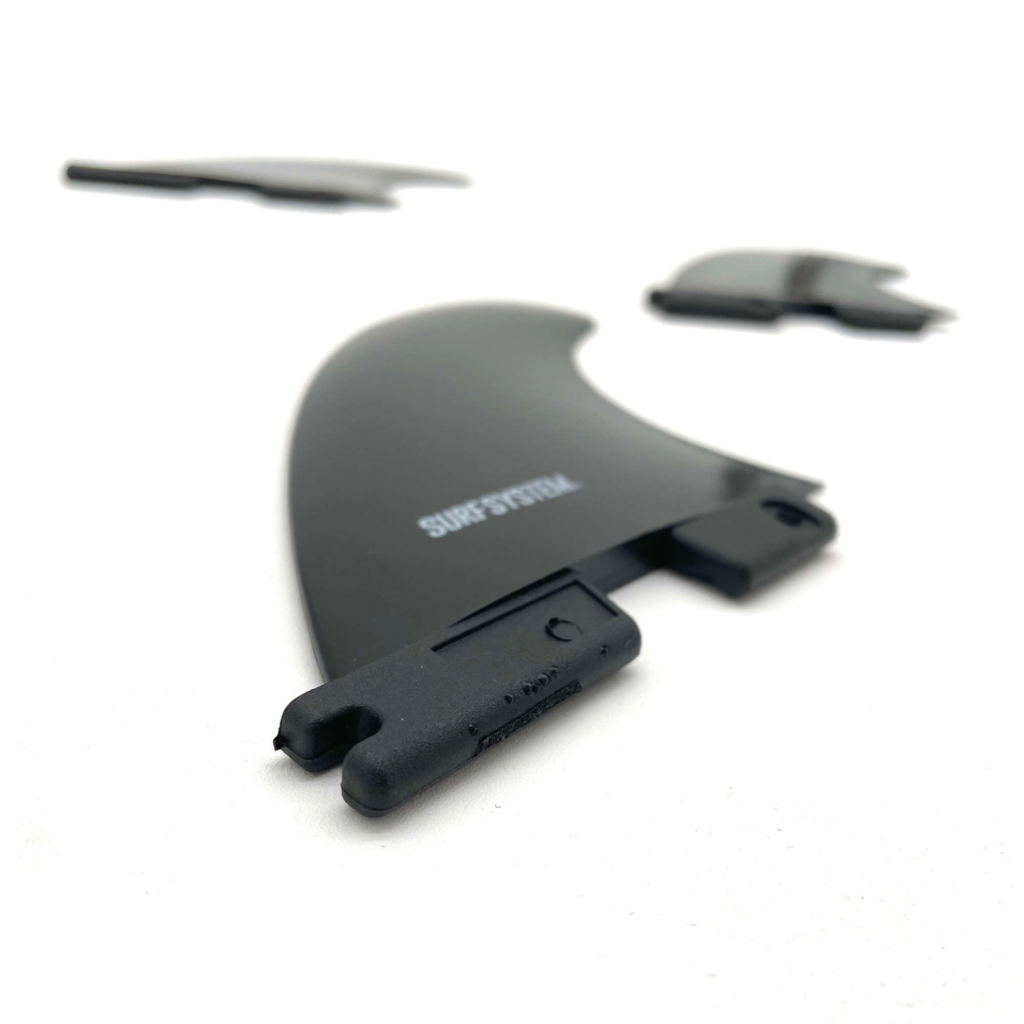SURF SYSTEM - Juego de Quillas Thruster, Medium - Composite - Compatible con FCS2 - Negro