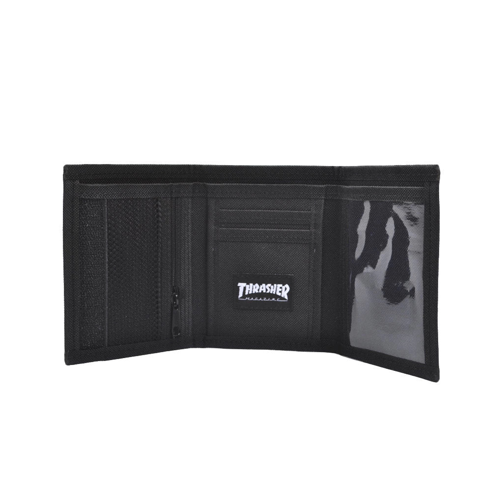 THRASHER - Cartera con velcro - Negra
