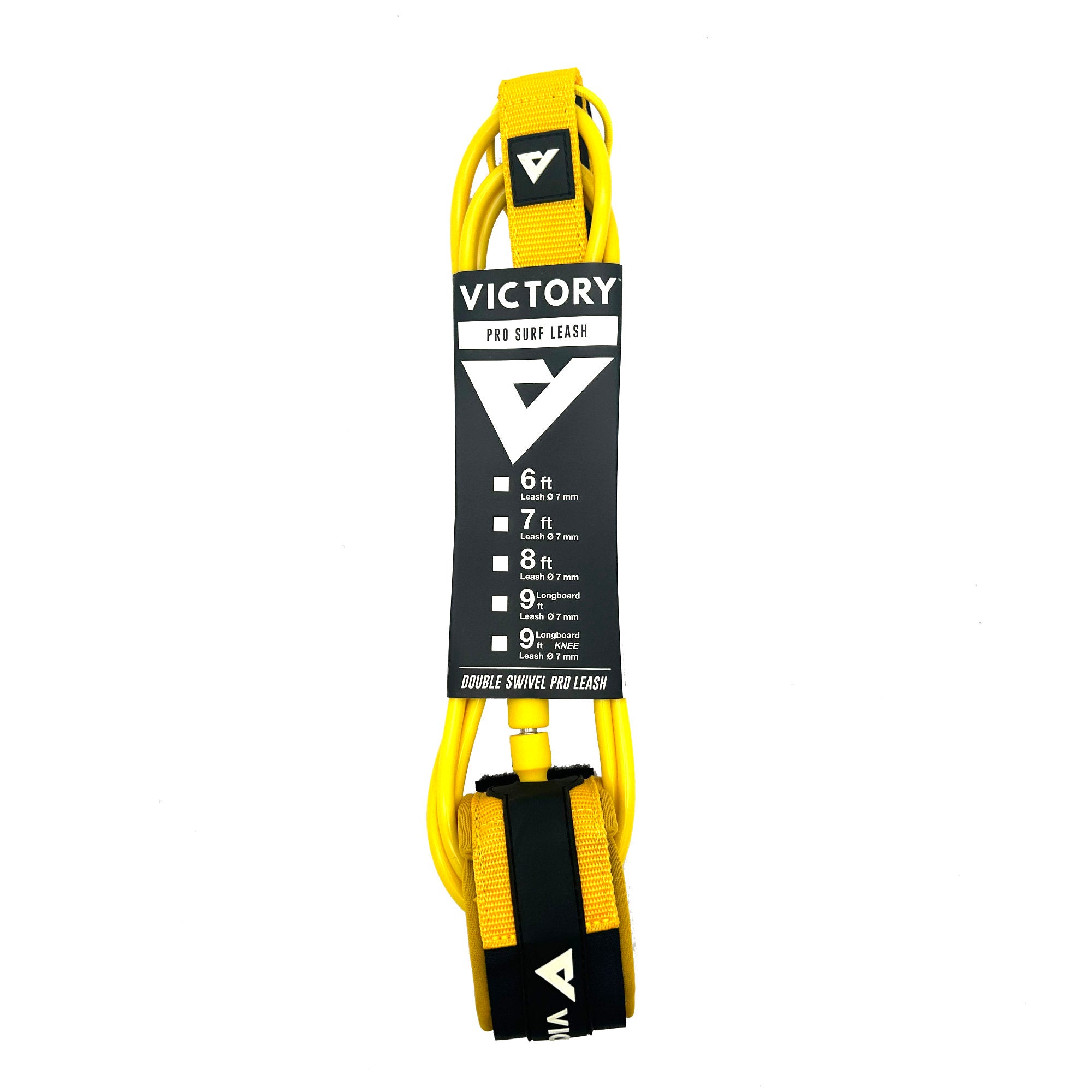 VICTORY - Surf Leash PRO 9' - Matte Yellow