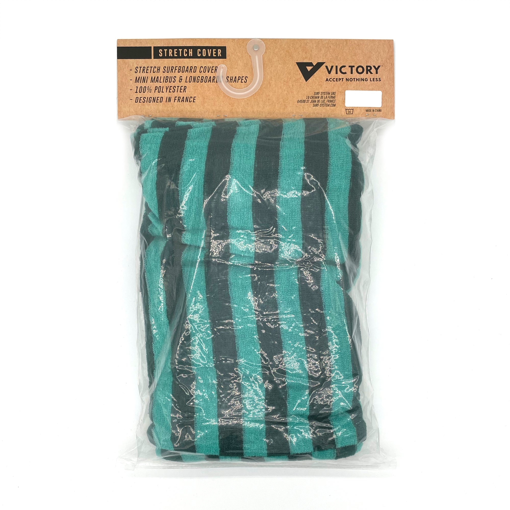 VICTORY - Longboard stretch cover - 7'6 - Turquoise / Gray