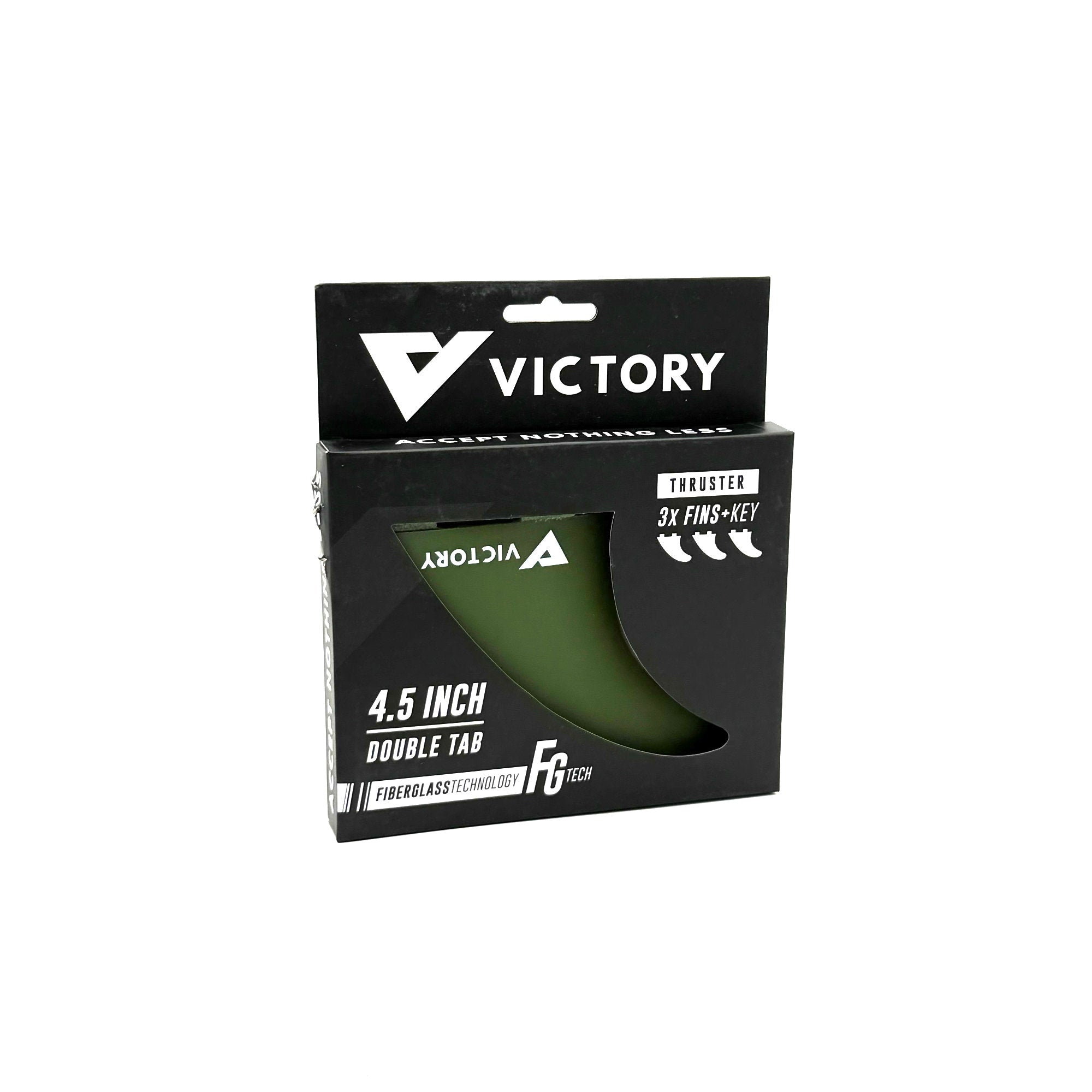 VICTORY - Juego de quillas Thruster Medium - Fibra de vidrio - Compatible con FCS