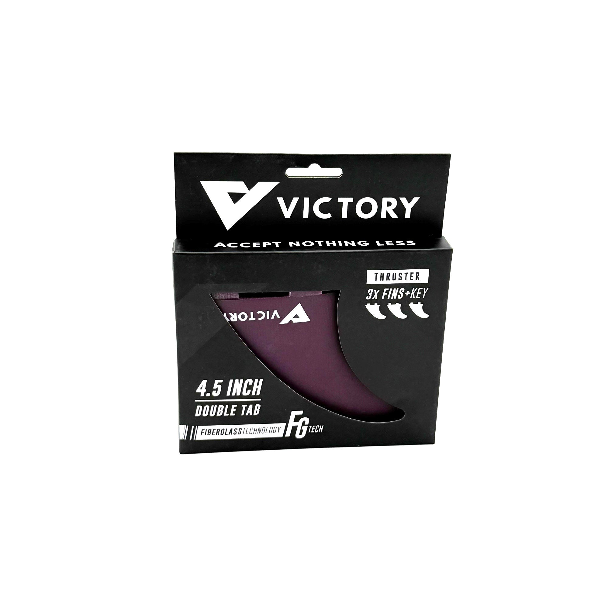 VICTORY - Juego de quillas Thruster Medium - Fibra de vidrio - Compatible con FCS