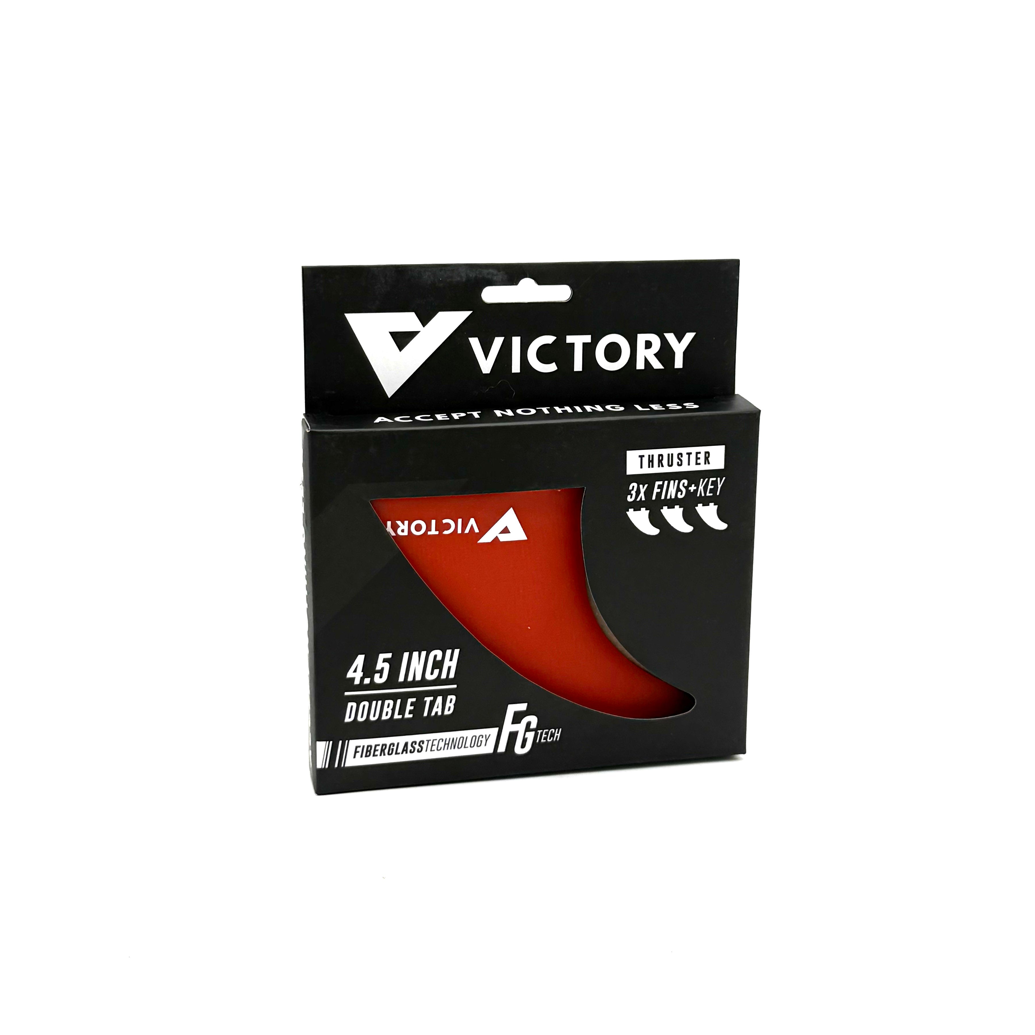 VICTORY - Juego de quillas Thruster Medium - Fibra de vidrio - Compatible con FCS