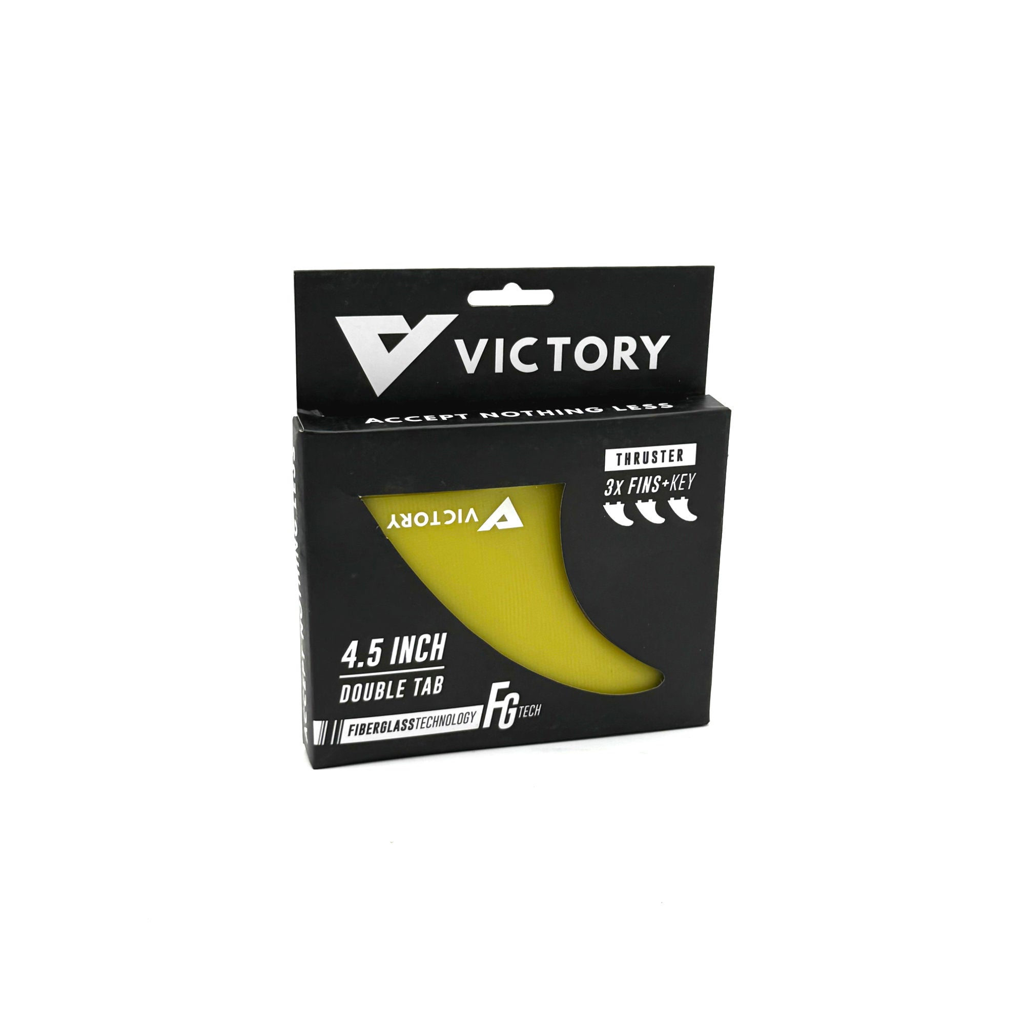 VICTORY - Juego de quillas Thruster Medium - Fibra de vidrio - Compatible con FCS