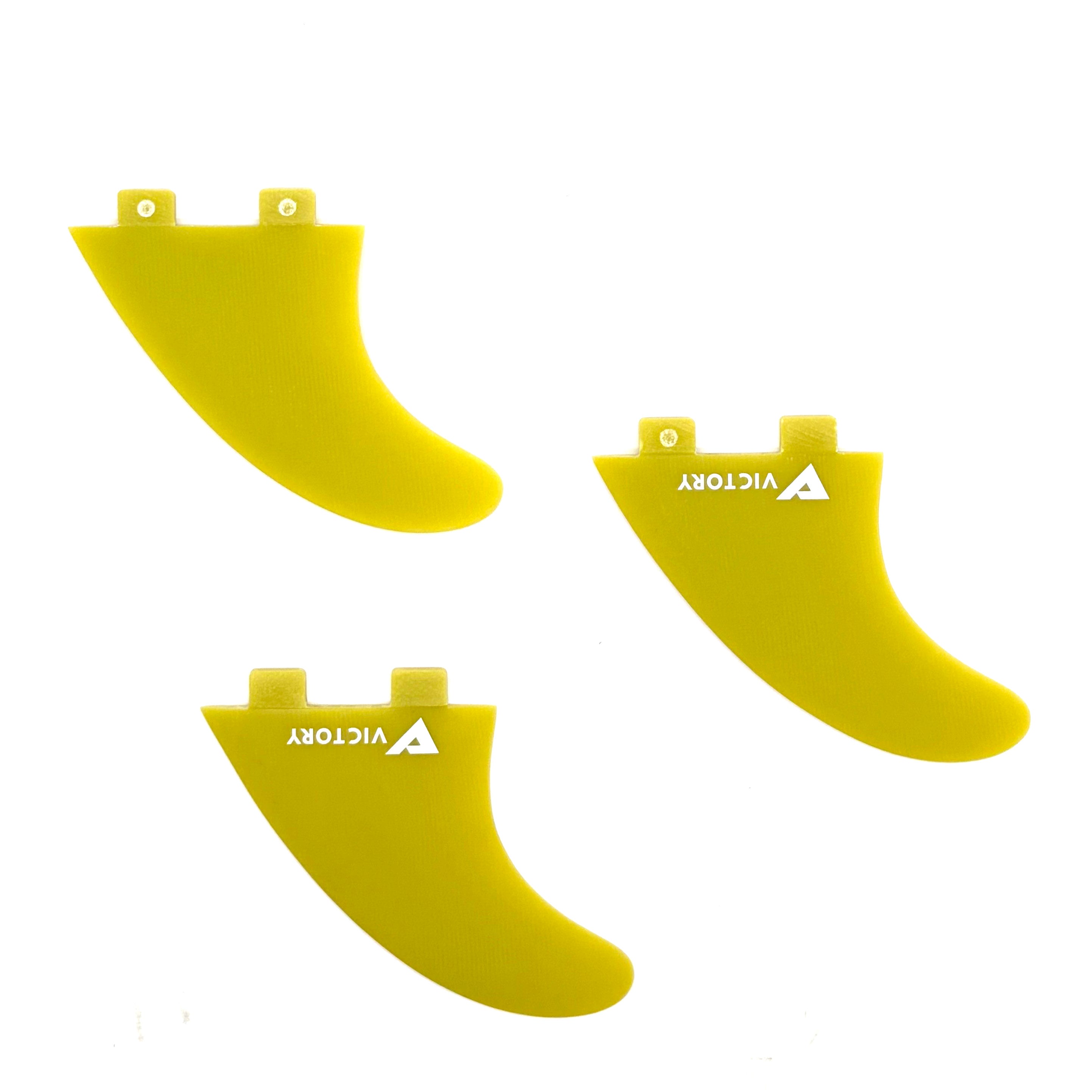 VICTORY - Juego de quillas Thruster Medium - Fibra de vidrio - Compatible con FCS