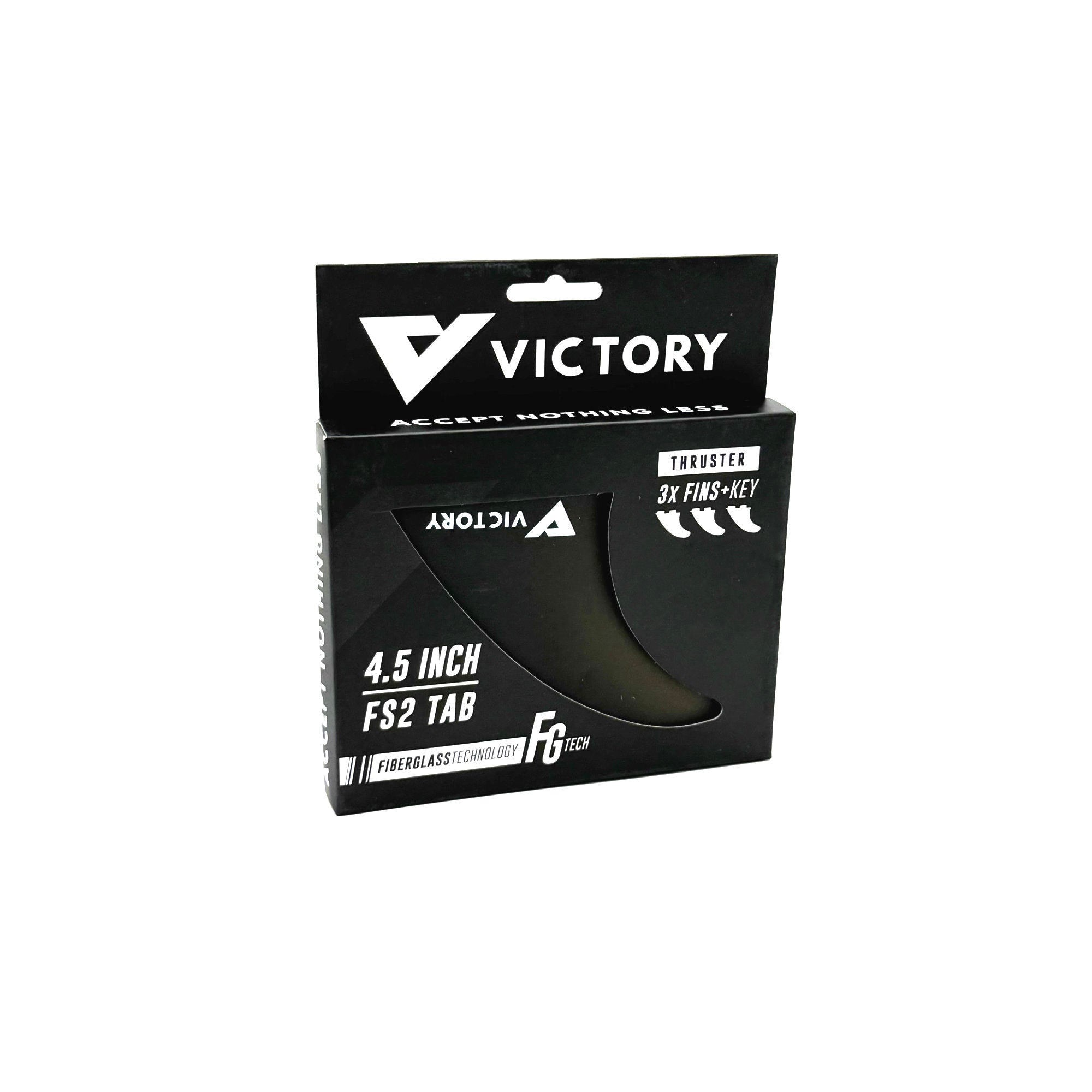 VICTORY - Juego de quillas Medium Thruster - Fibra de vidrio - Compatible con FCS 2