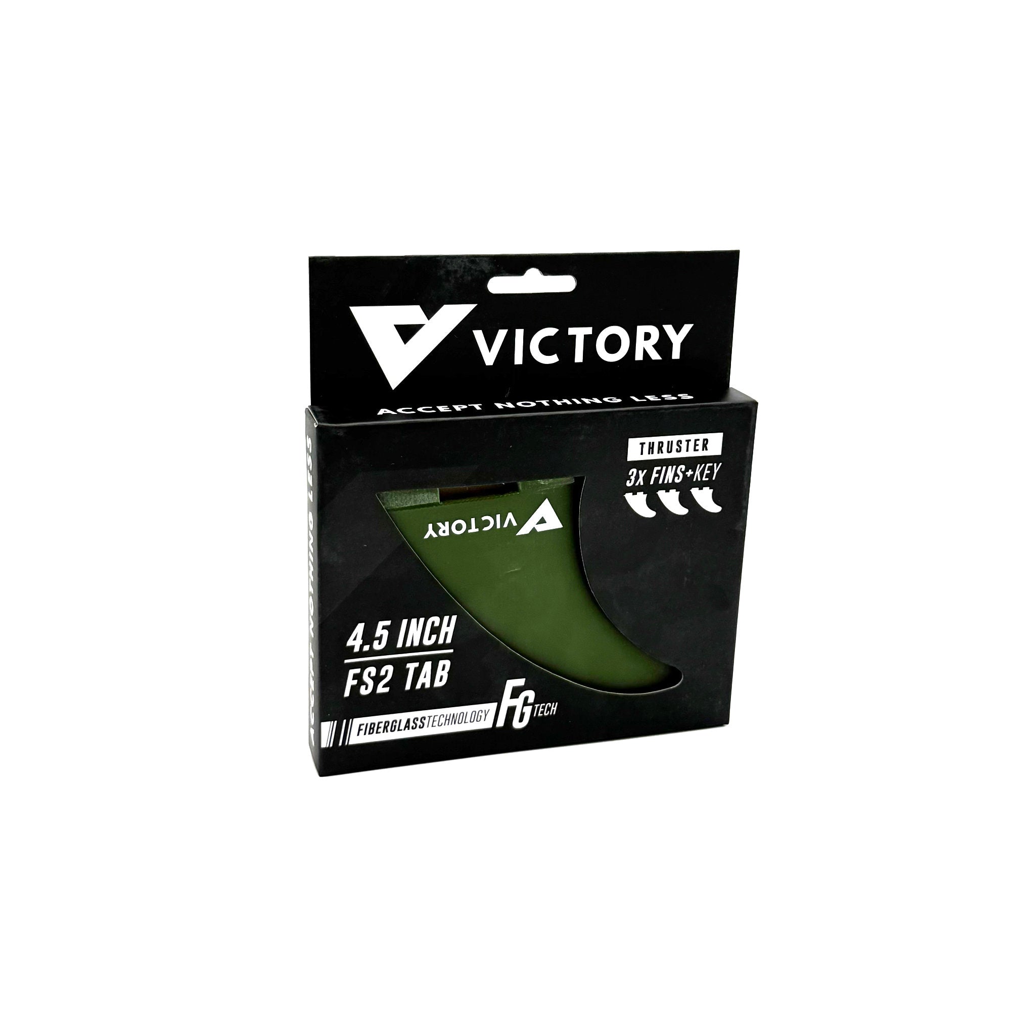 VICTORY - Juego de quillas Medium Thruster - Fibra de vidrio - Compatible con FCS 2