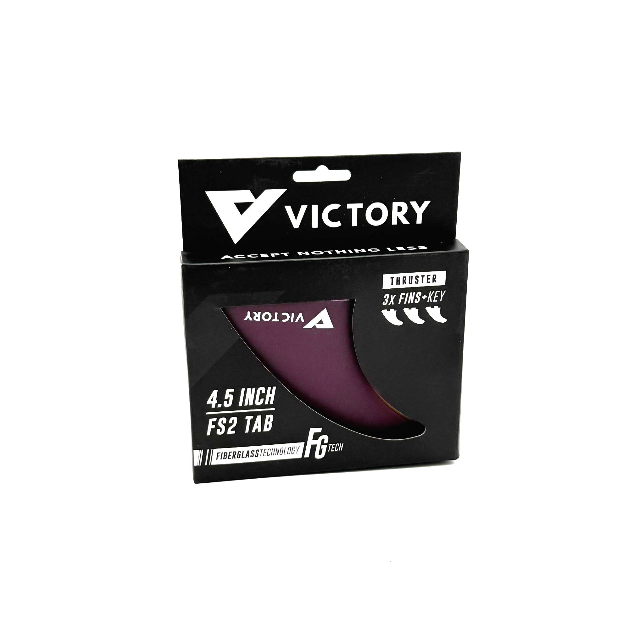 VICTORY - Juego de quillas Medium Thruster - Fibra de vidrio - Compatible con FCS 2