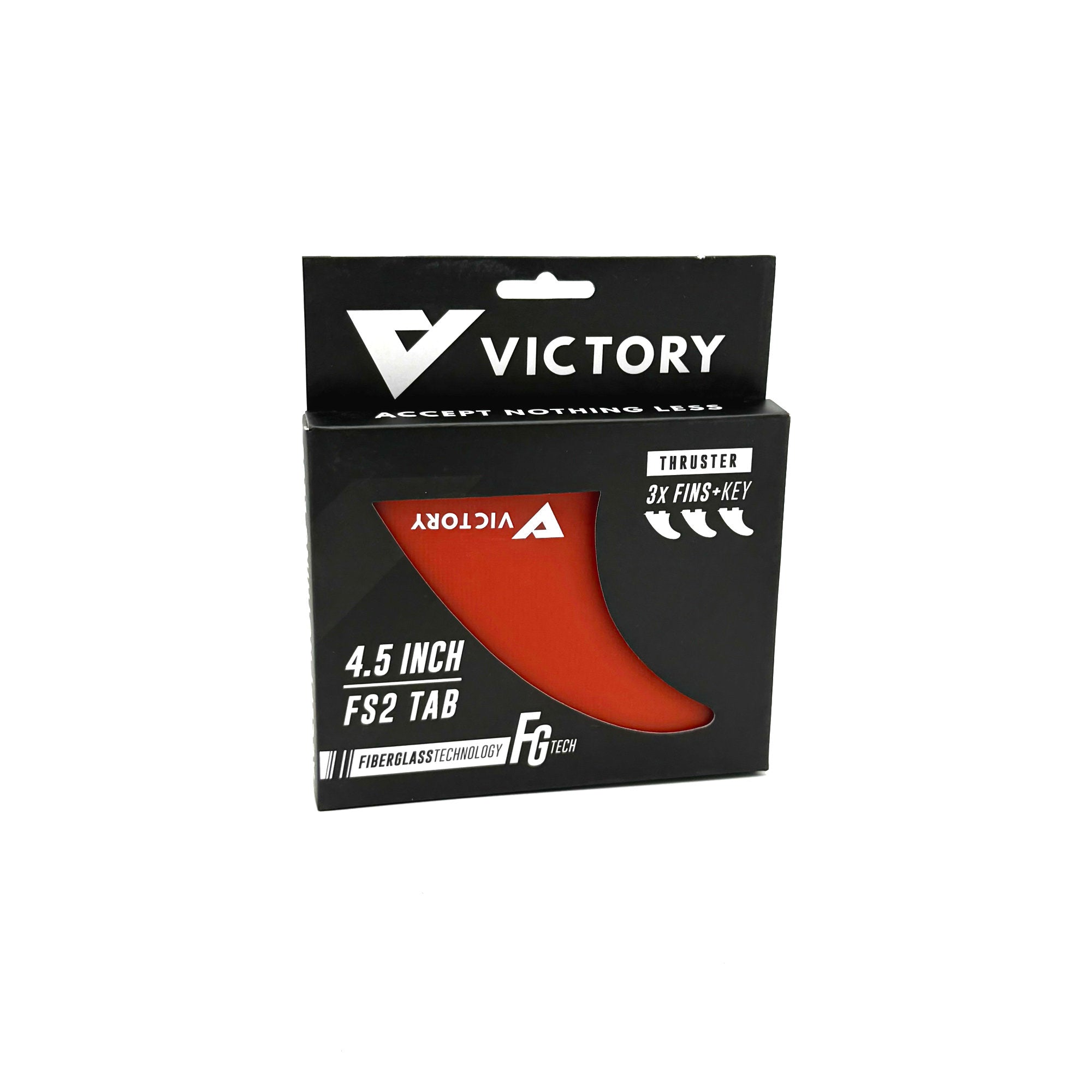 VICTORY - Juego de quillas Medium Thruster - Fibra de vidrio - Compatible con FCS 2