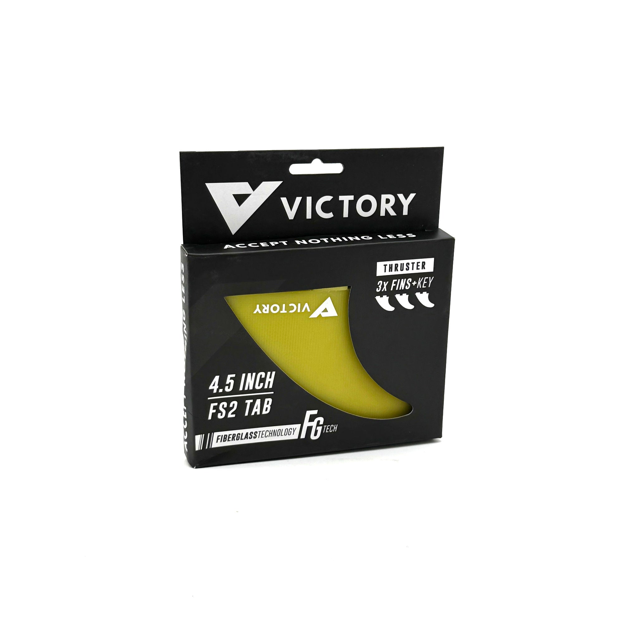VICTORY - Juego de quillas Medium Thruster - Fibra de vidrio - Compatible con FCS 2