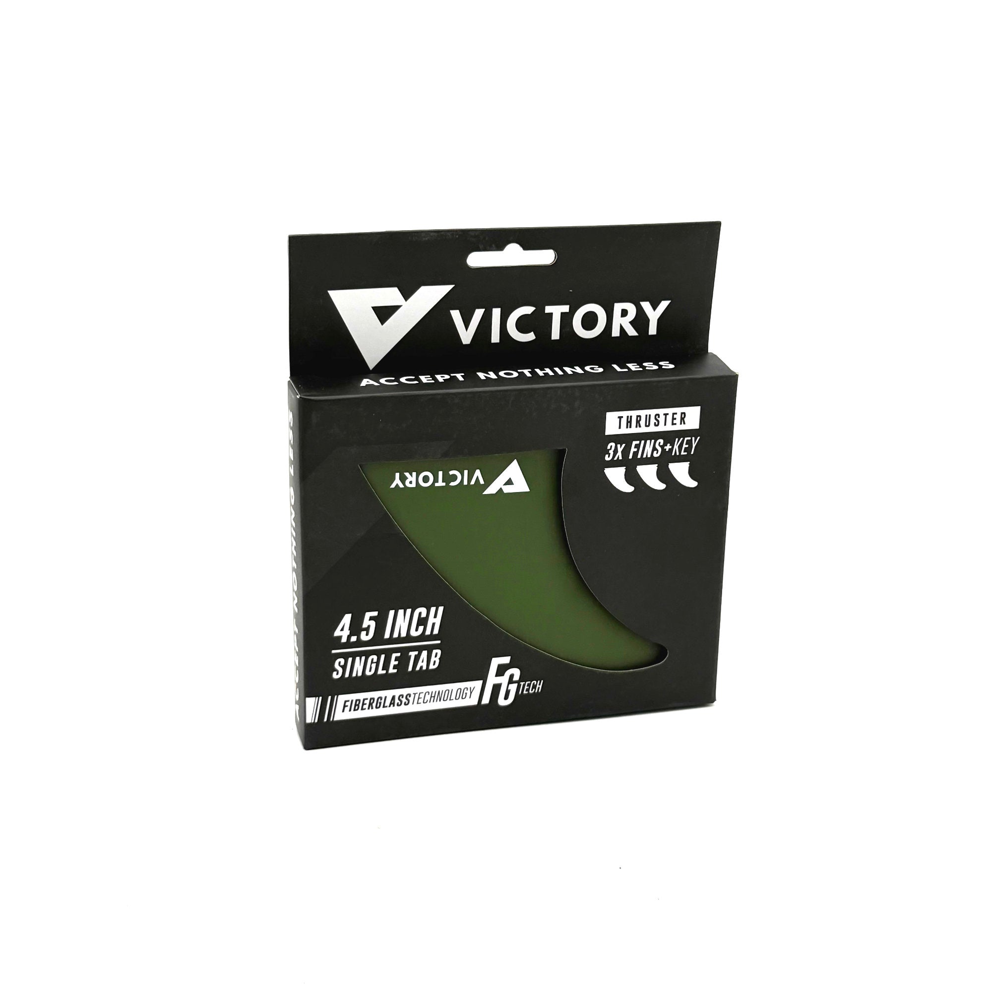 VICTORY - Juego de aletas Medium Thruster - Fibra de vidrio - Compatible con Futures