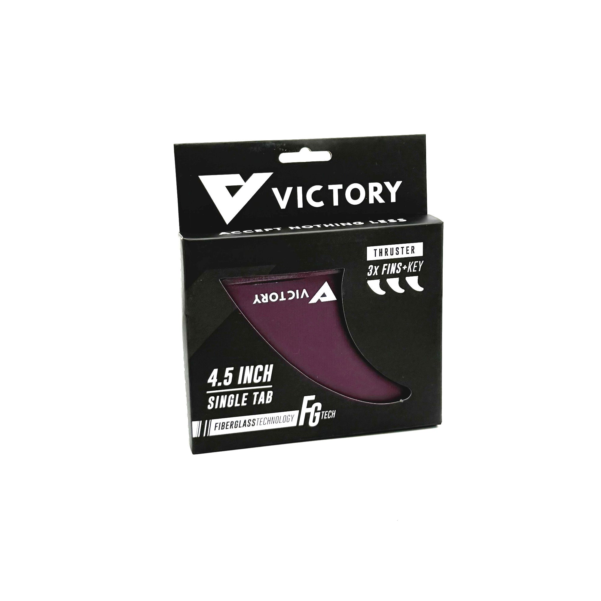 VICTORY - Juego de aletas Medium Thruster - Fibra de vidrio - Compatible con Futures