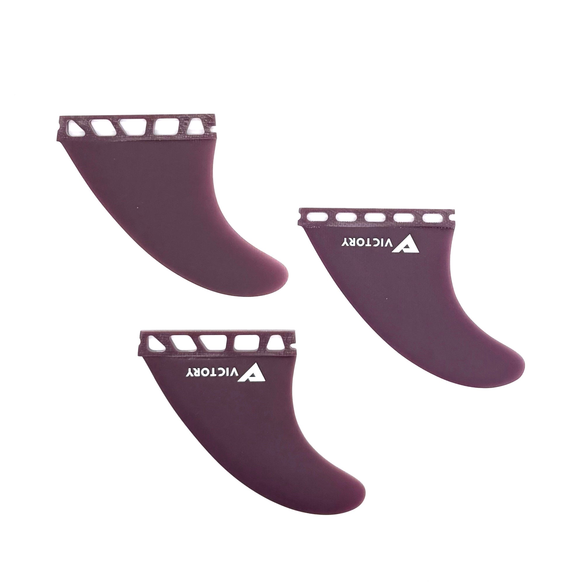 VICTORY - Juego de aletas Medium Thruster - Fibra de vidrio - Compatible con Futures