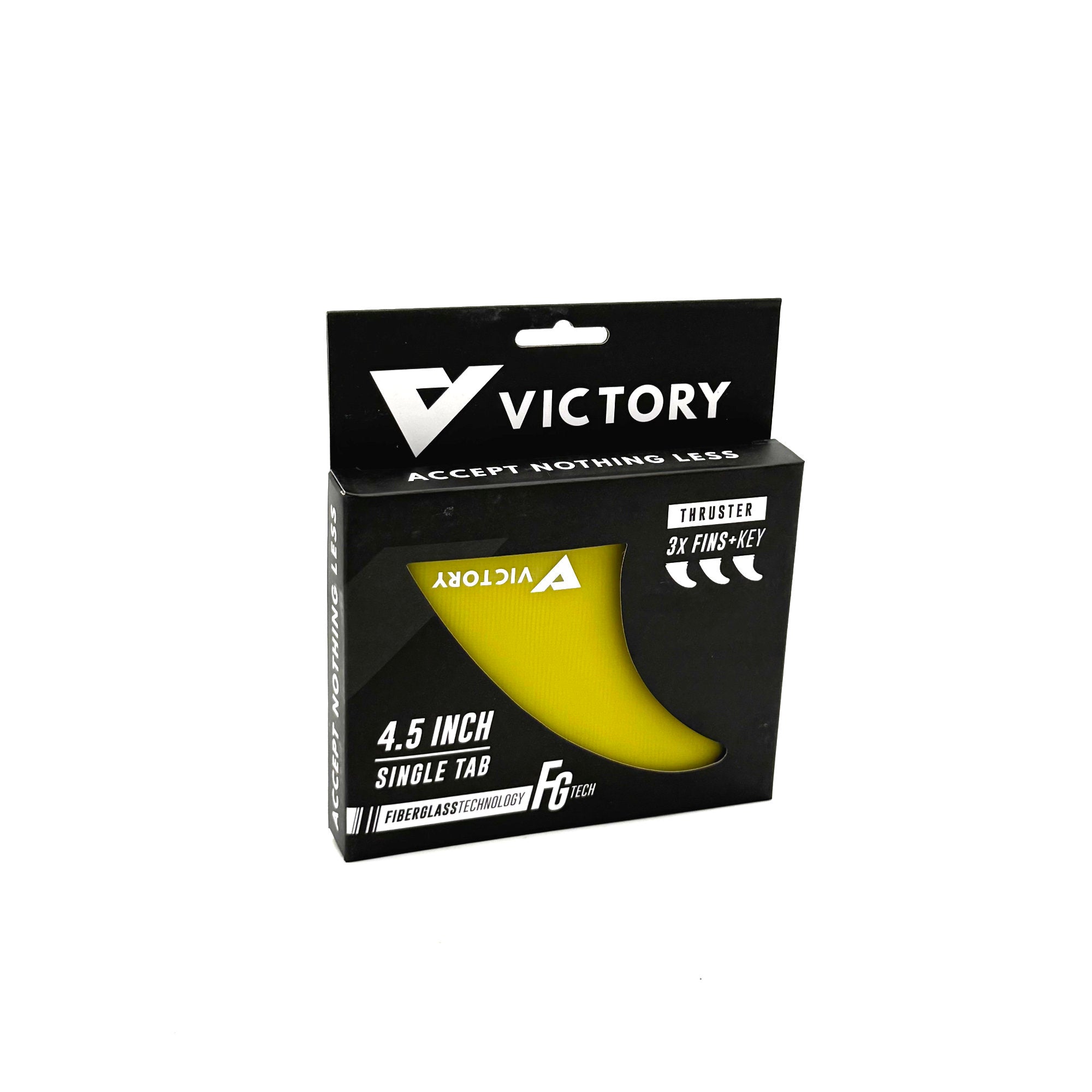 VICTORY - Juego de aletas Medium Thruster - Fibra de vidrio - Compatible con Futures