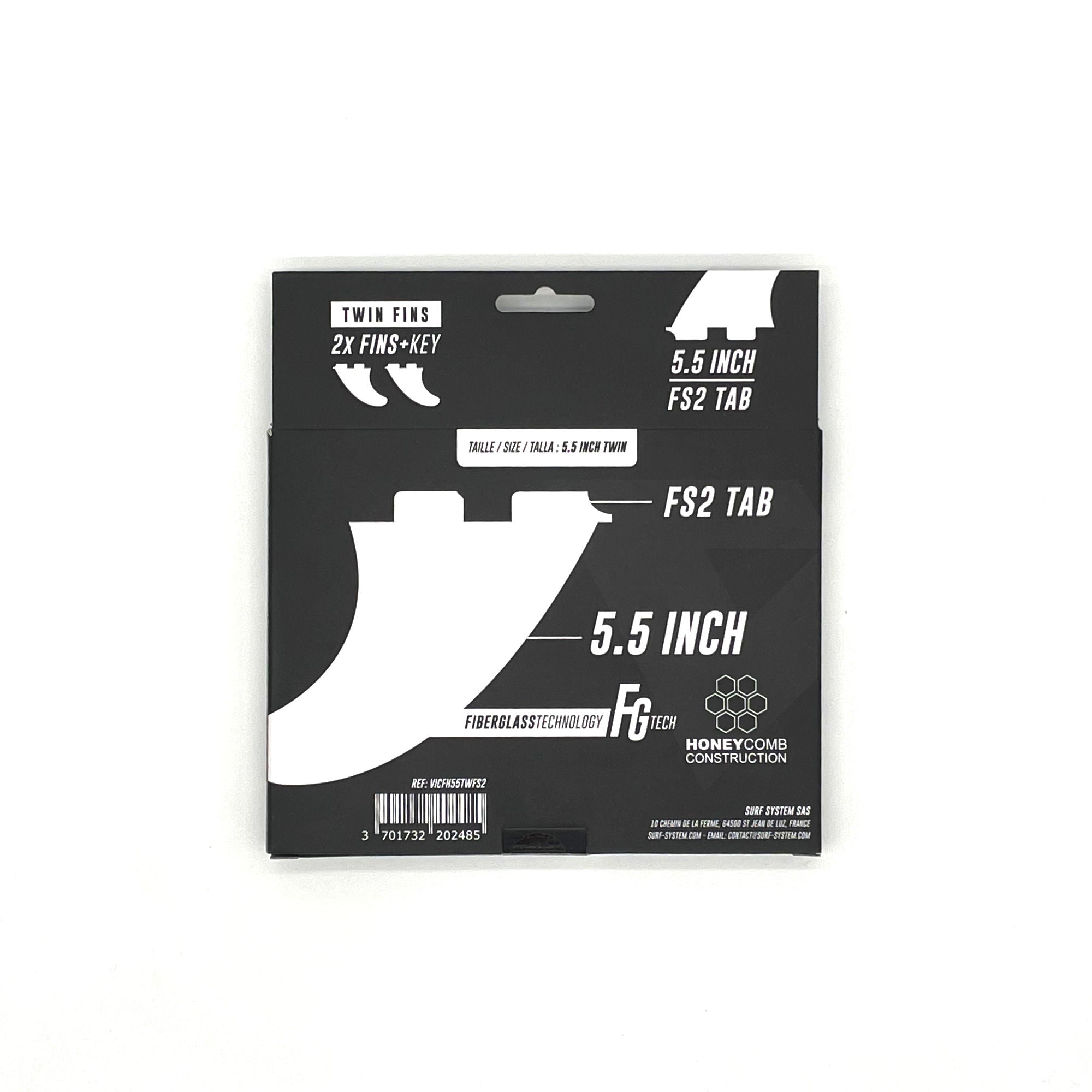 VICTORY - Quillas twin - Fiberglass - Compatible con FCS2 - Smoke