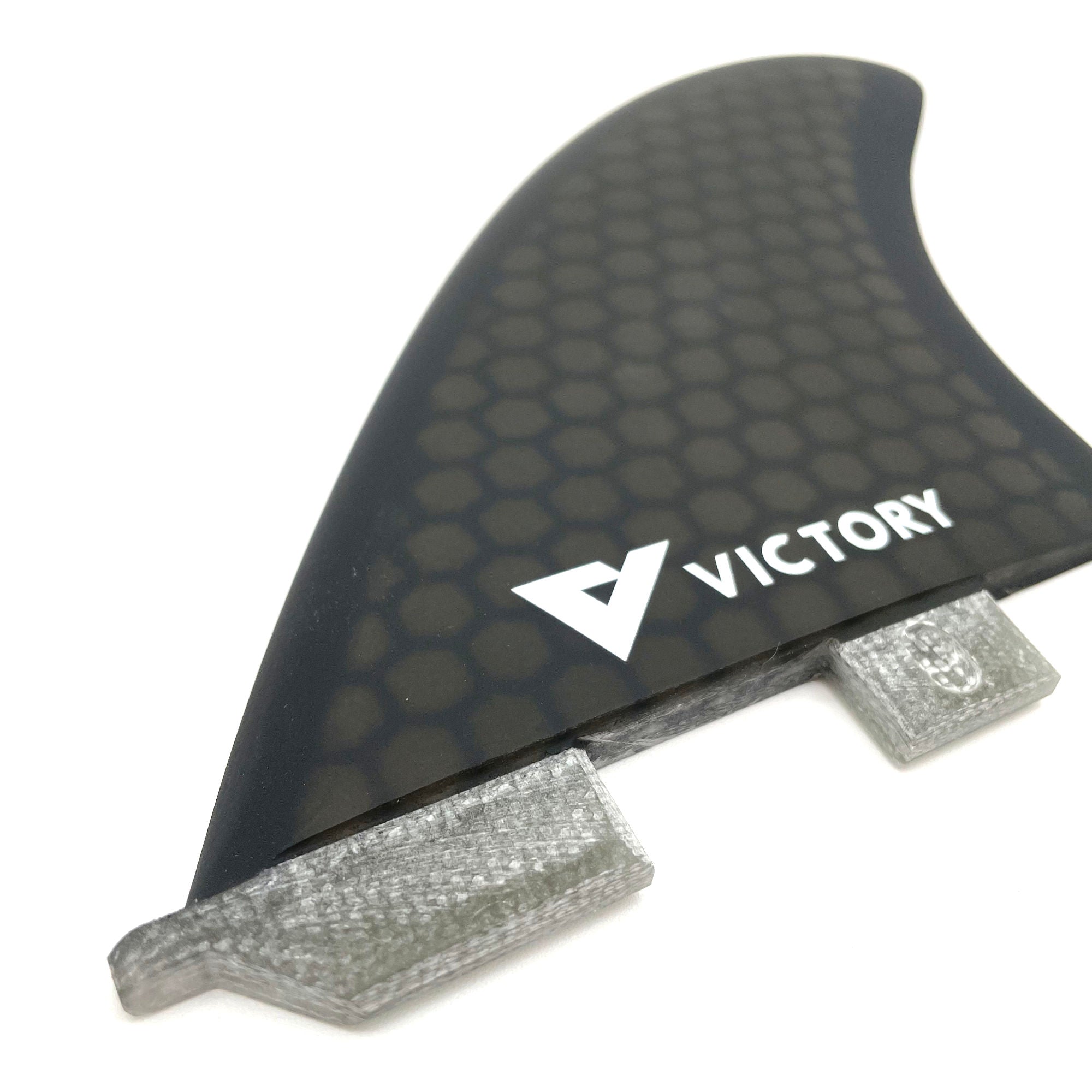 VICTORY - Twin Fins Set Fiberglass Honeycomb - FCS2 Compatible - Smoke