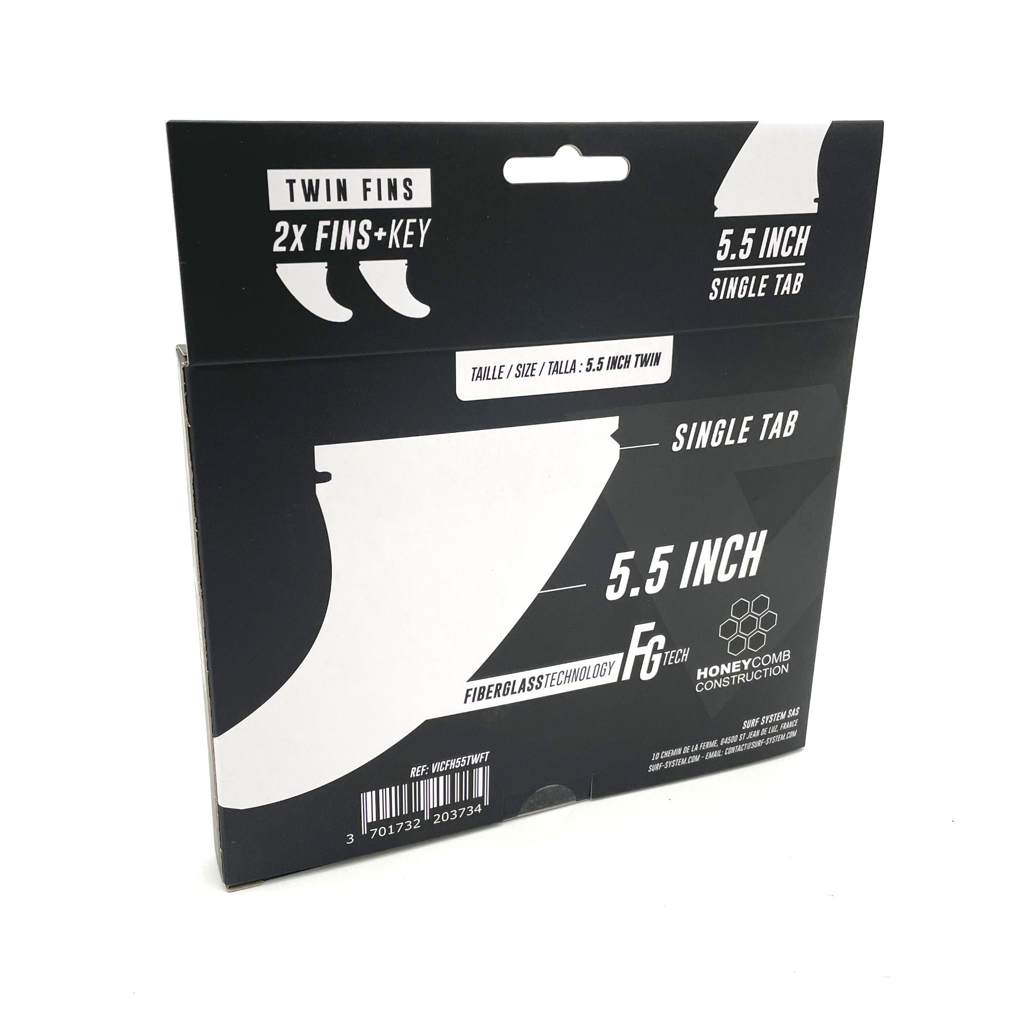 VICTORY - Quillas twin - Fiberglass Honeycomb - Compatible con Futures - Smoke