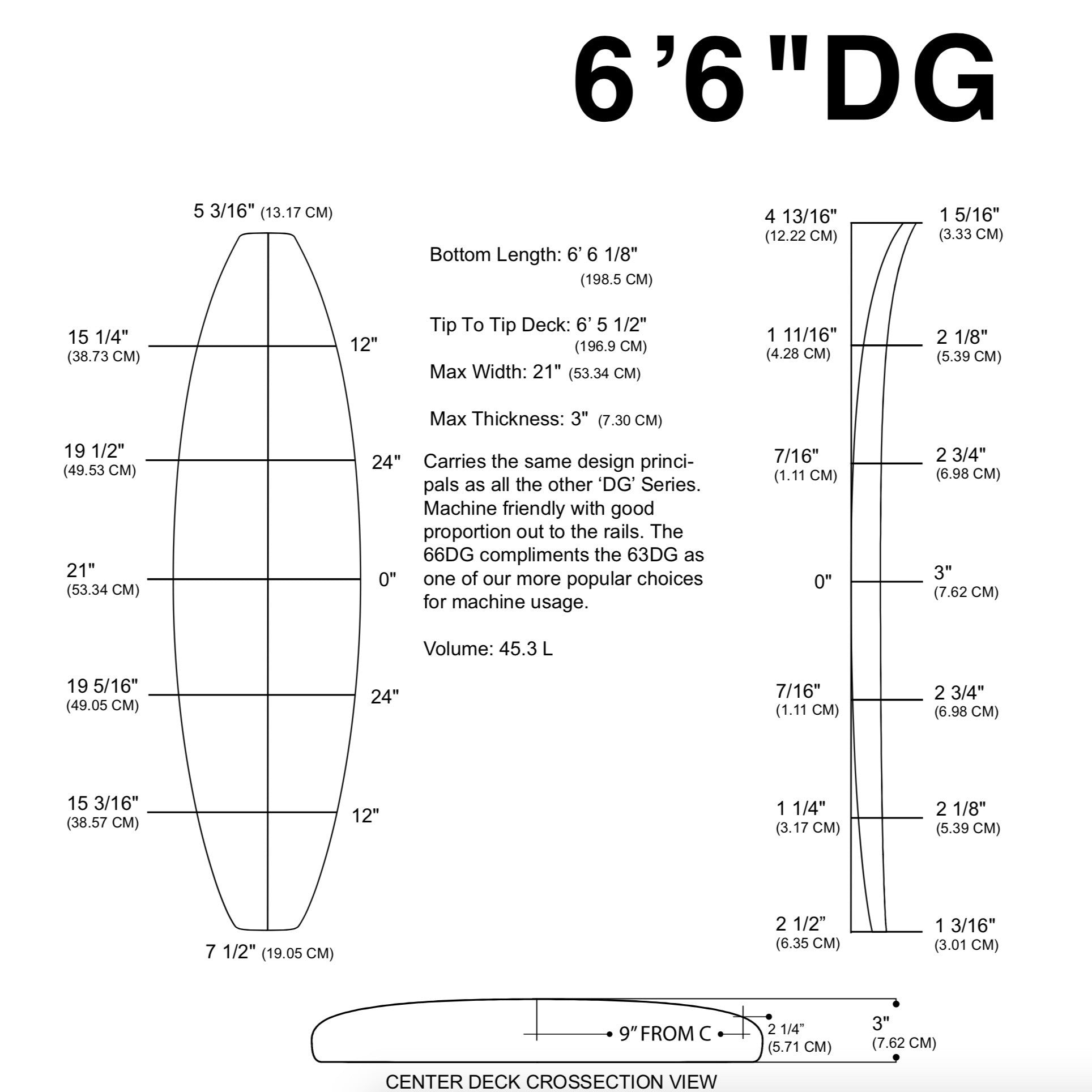 Barra de espuma MILLENNIUM - 6'6" DG NATURAL BLUE