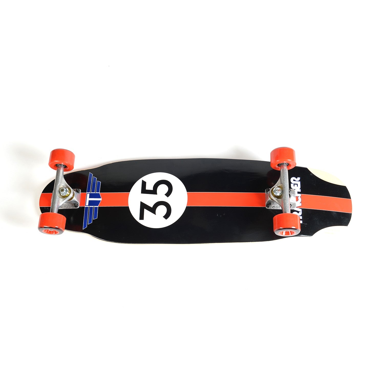 Skateboard Cruiser TRACKER TRUCKS Pool Cruiser 9.25"x31.75" - Red Wheels