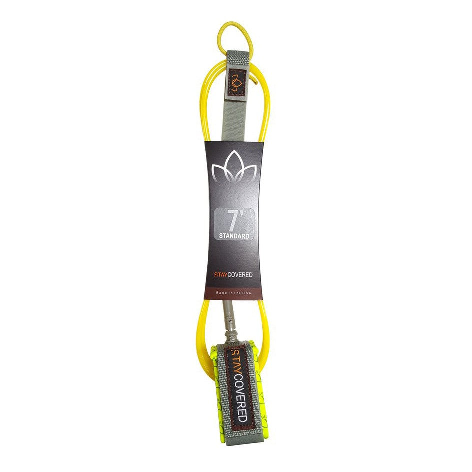 STAY COVERED - Surf Leash Standard (7mm) - Yellow