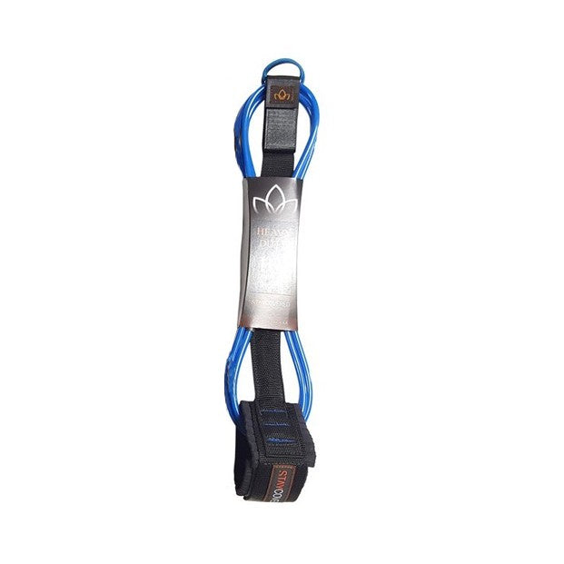 STAY COVERED - Longboard / SUP Leash Heavy Duty Hand Tied (8mm) - Blue