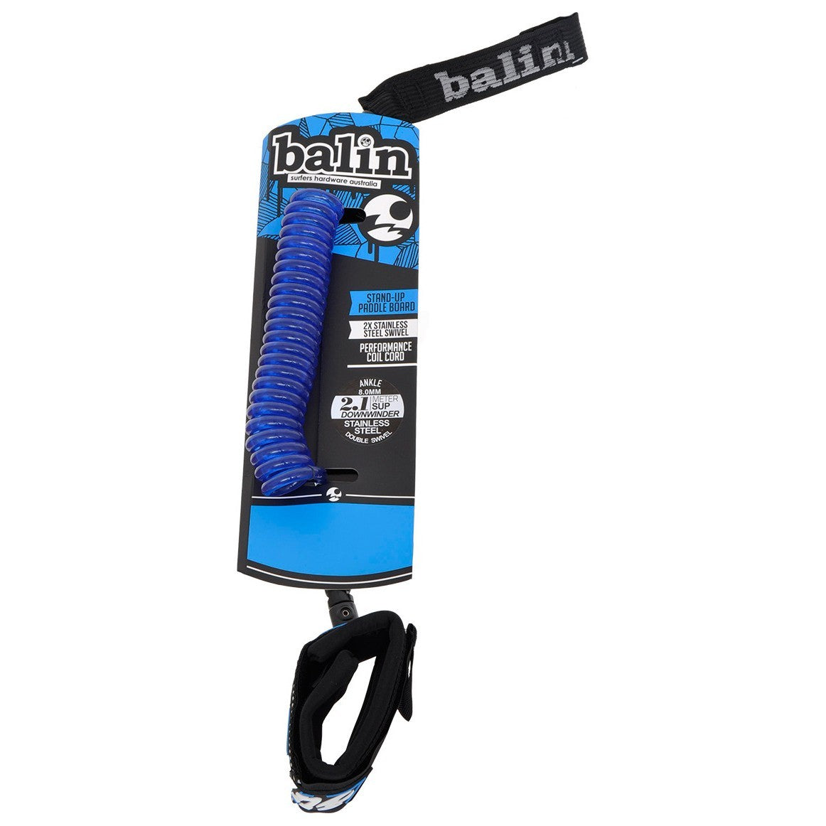 BALIN - Leash SUP - Downwinder Ankle (8mm) - Blue