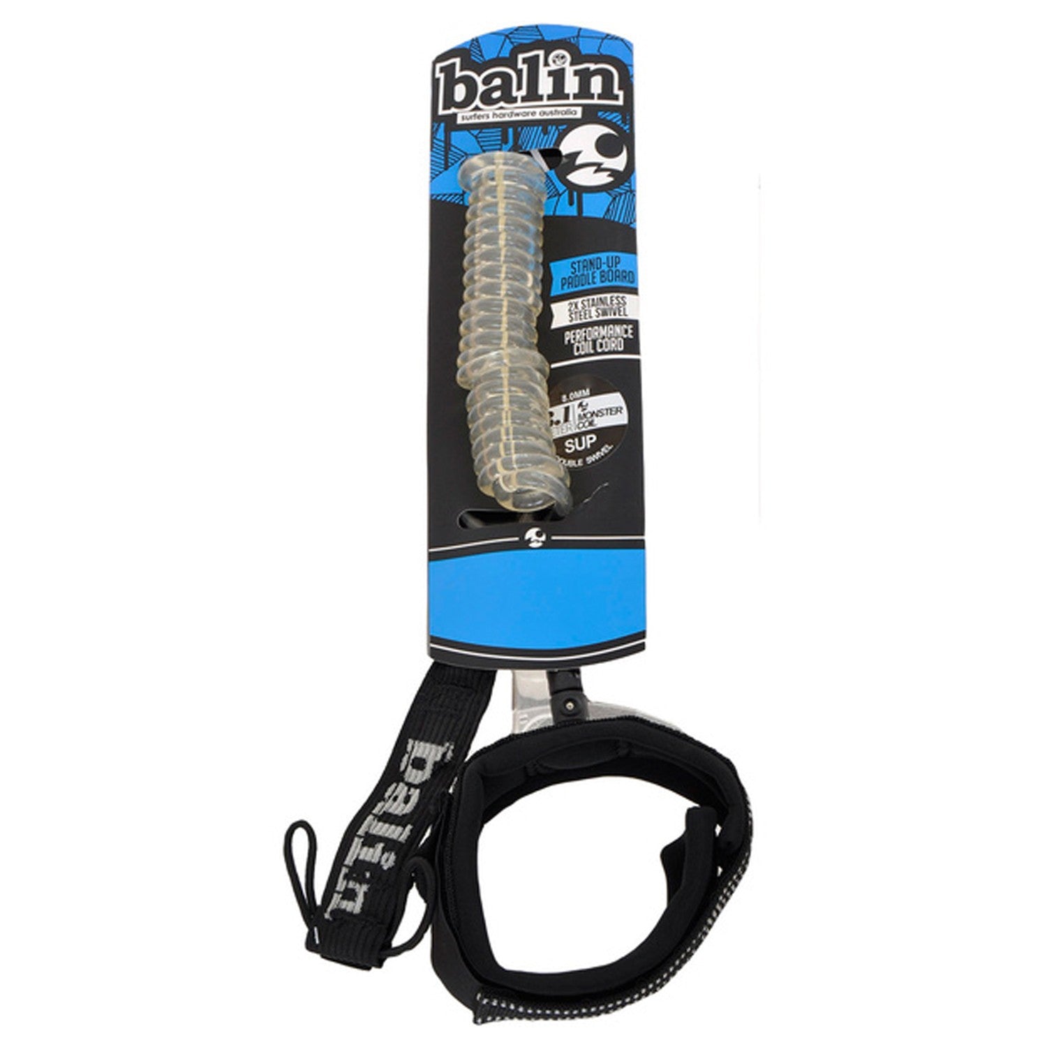 BALIN - Leash SUP - Downwinder Knee (8mm) - Clear