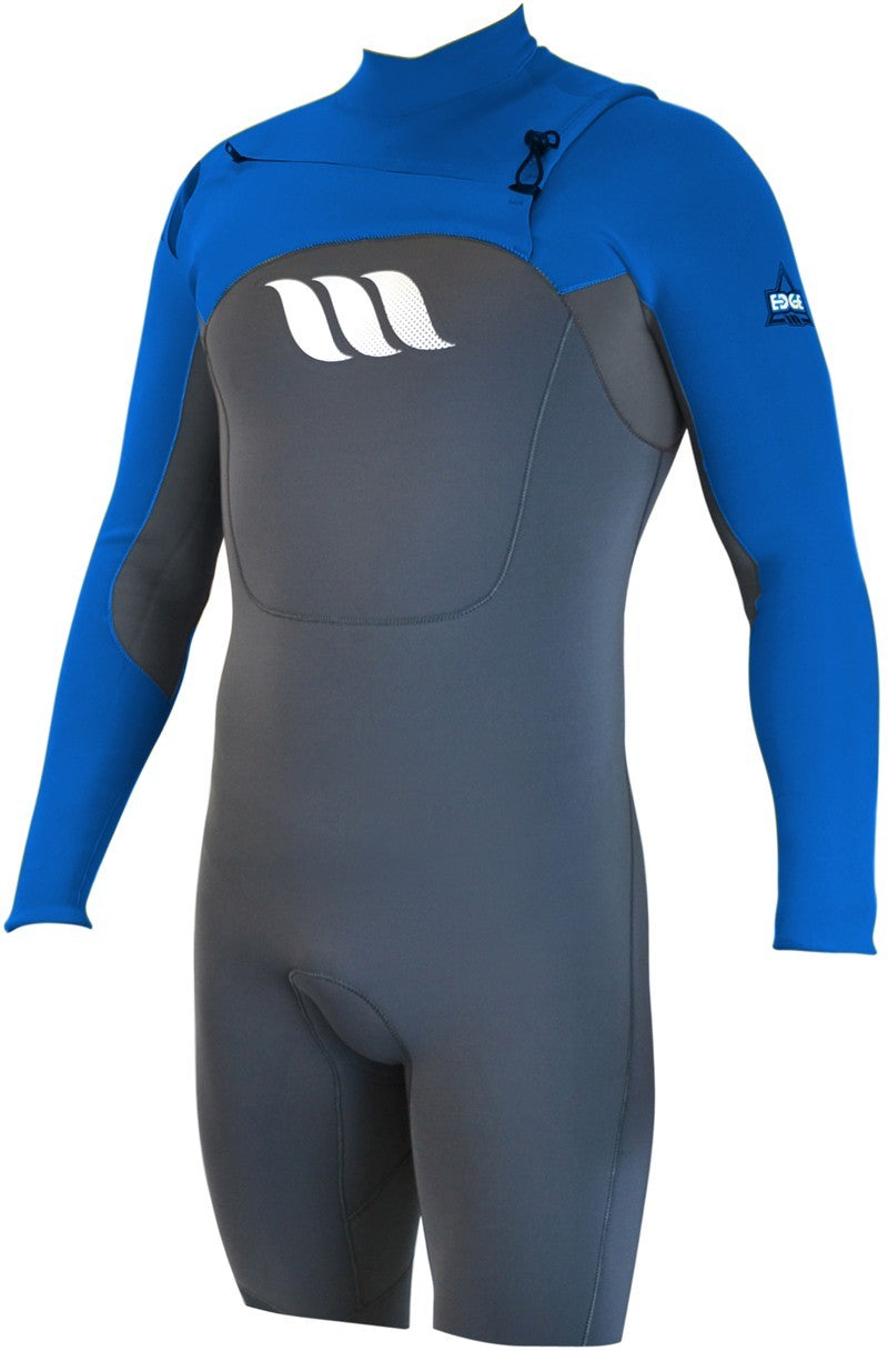 WEST - Surf wetsuit - Edge Spring Suit long sleeves 2/2mm front zip - Blue 