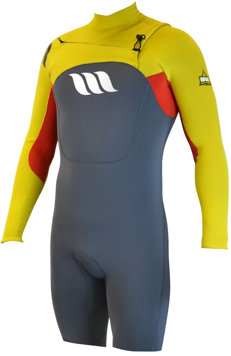 WEST - Surf wetsuit - Edge Spring Suit long sleeves 2/2mm front zip - Citrus 