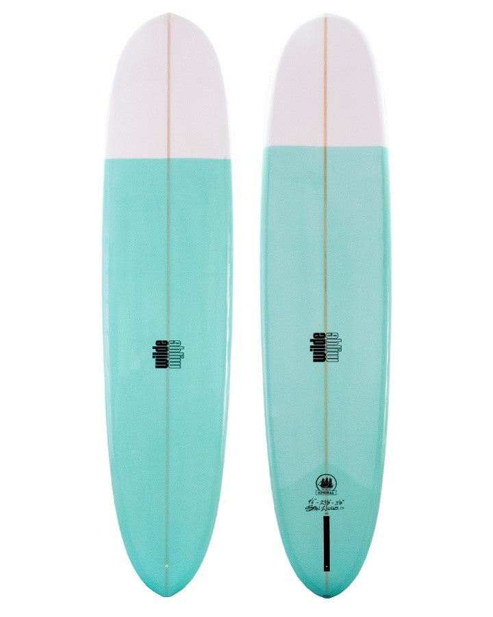 Longboard WILDE SHAPES - Admiral Bell Pin 9'2 - White / Green (PU)