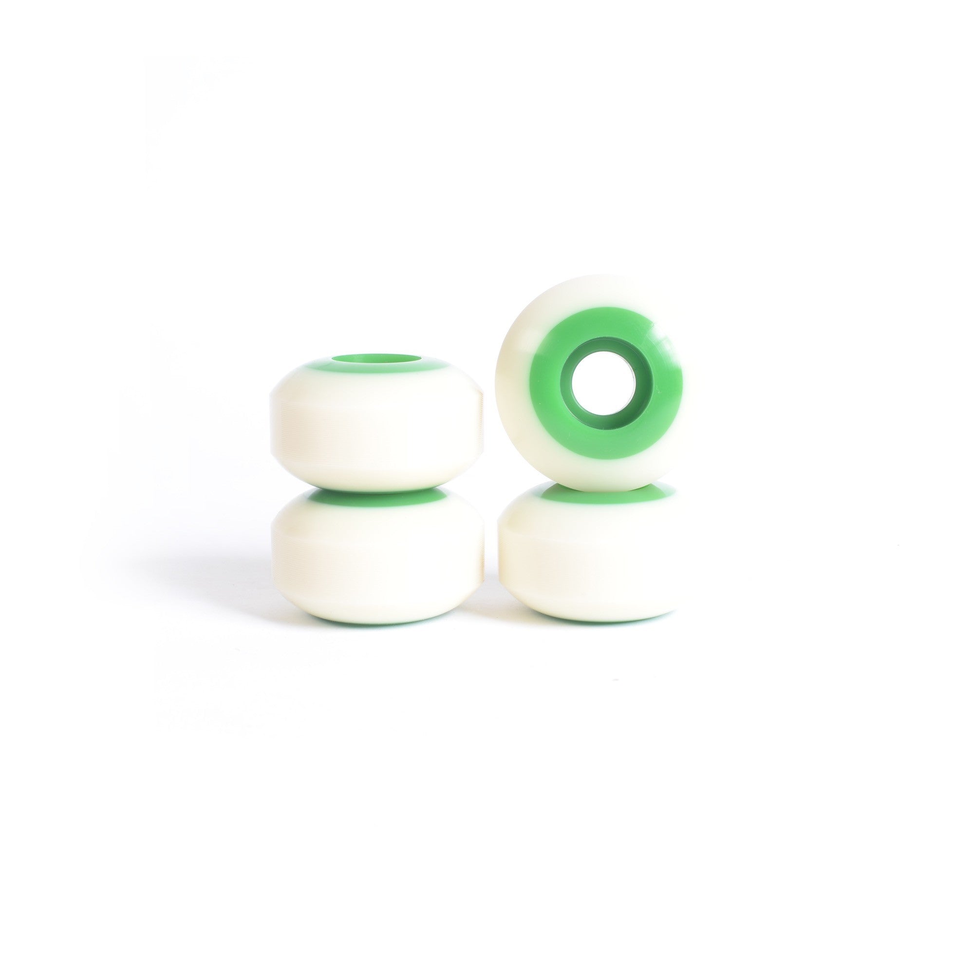 Skateboard wheels - YOCAHER 52x31mm 99a - White/Green