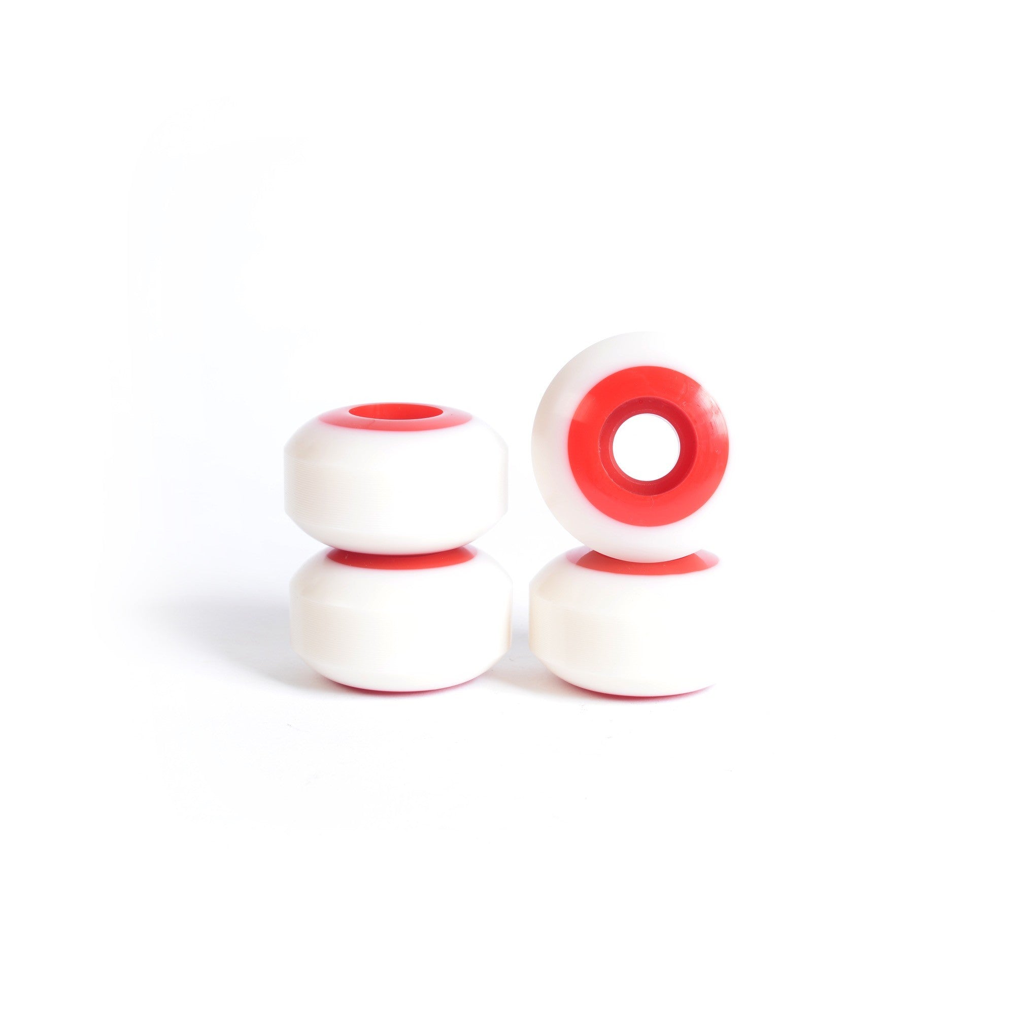 Skateboard wheels - YOCAHER 52x31mm 99a - White/Red