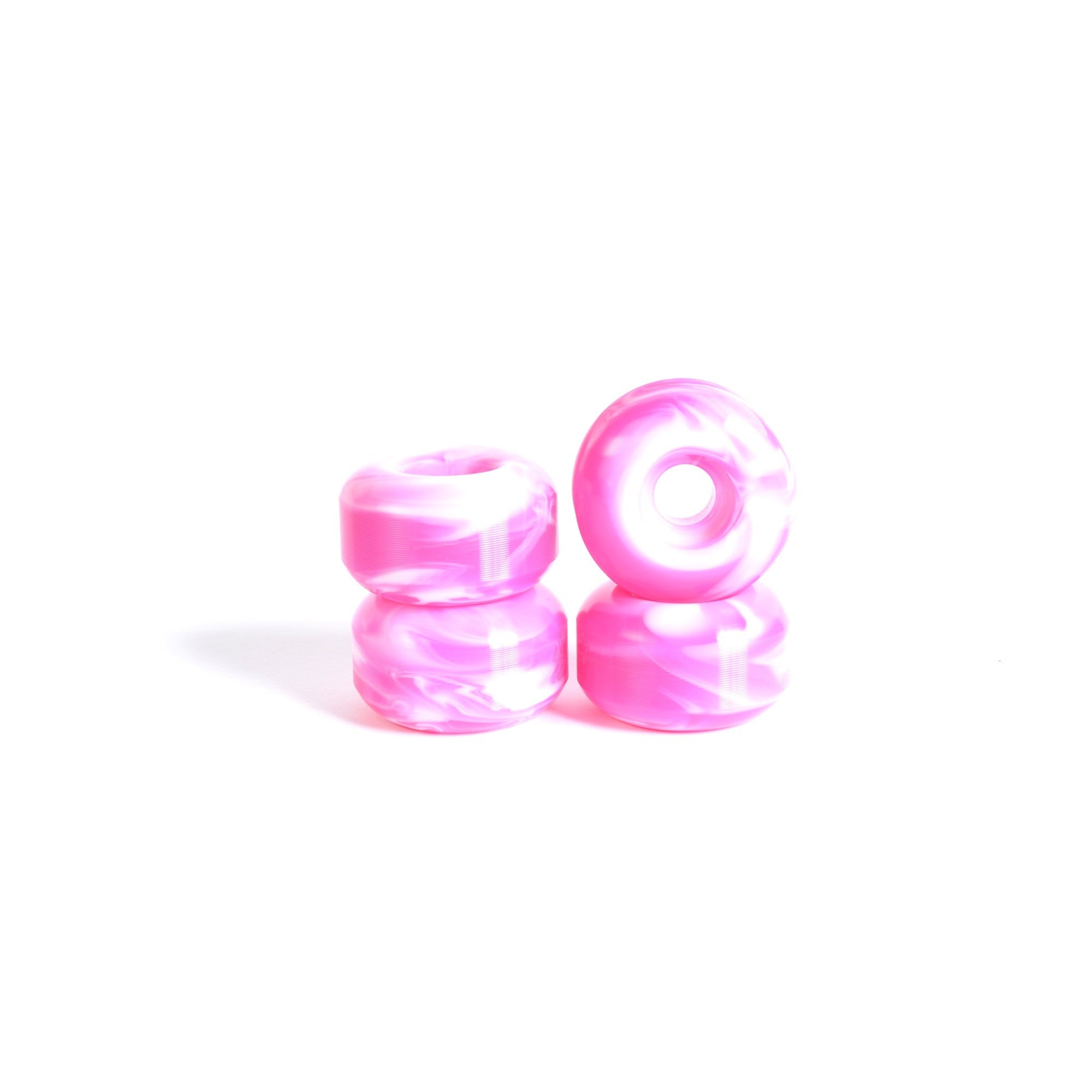 Skateboard wheels - YOCAHER 52x30mm 99a - Swirl White/Pink