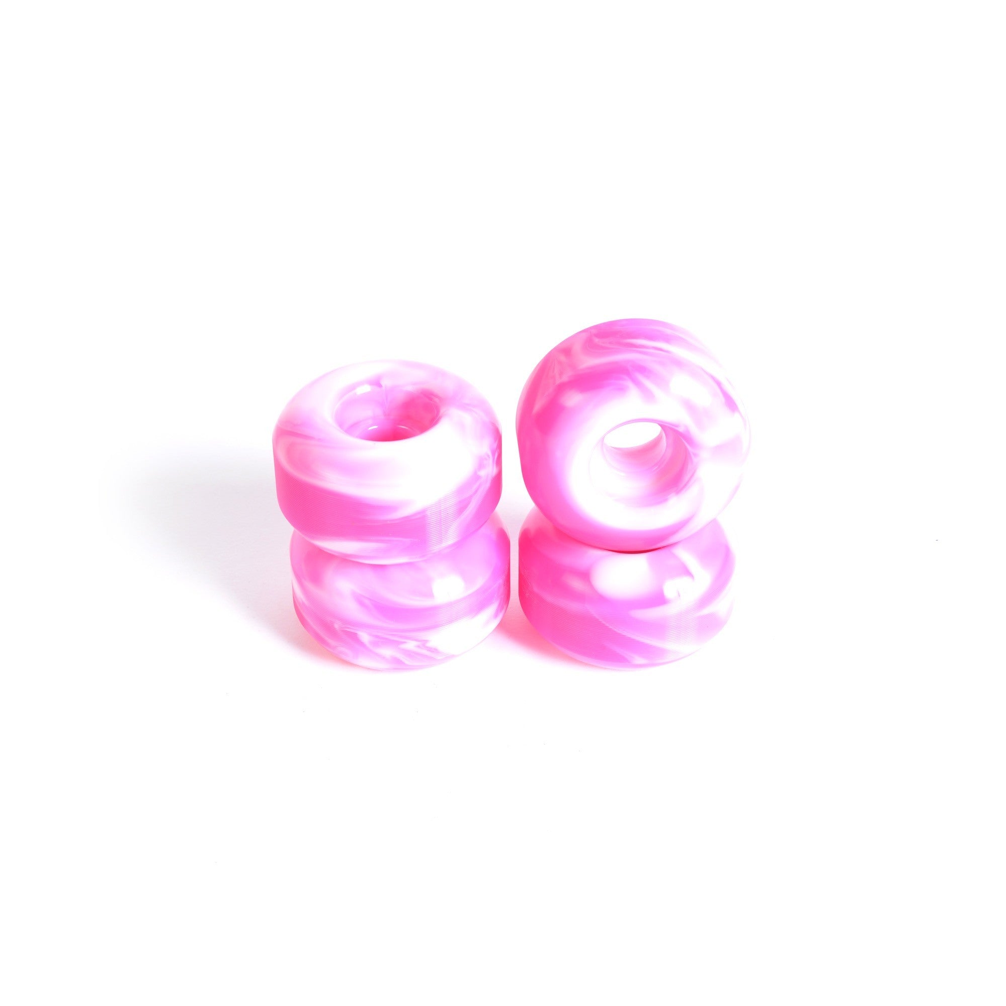 Skateboard wheels - YOCAHER 52x30mm 99a - Swirl White/Pink
