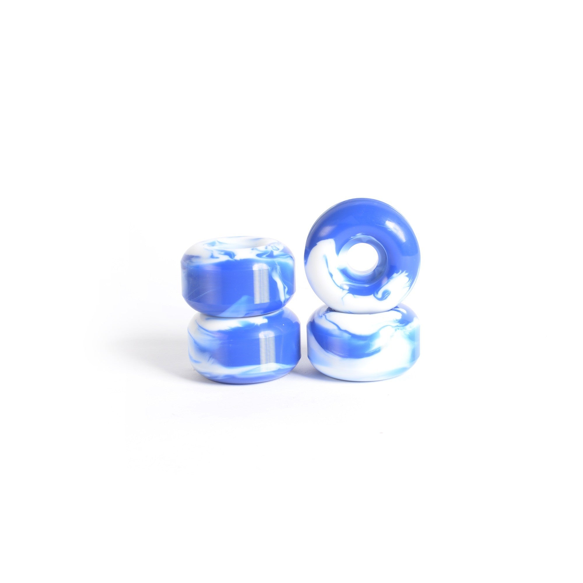 Skateboard wheels - YOCAHER 52x30mm 99a - Swirl Blue/White
